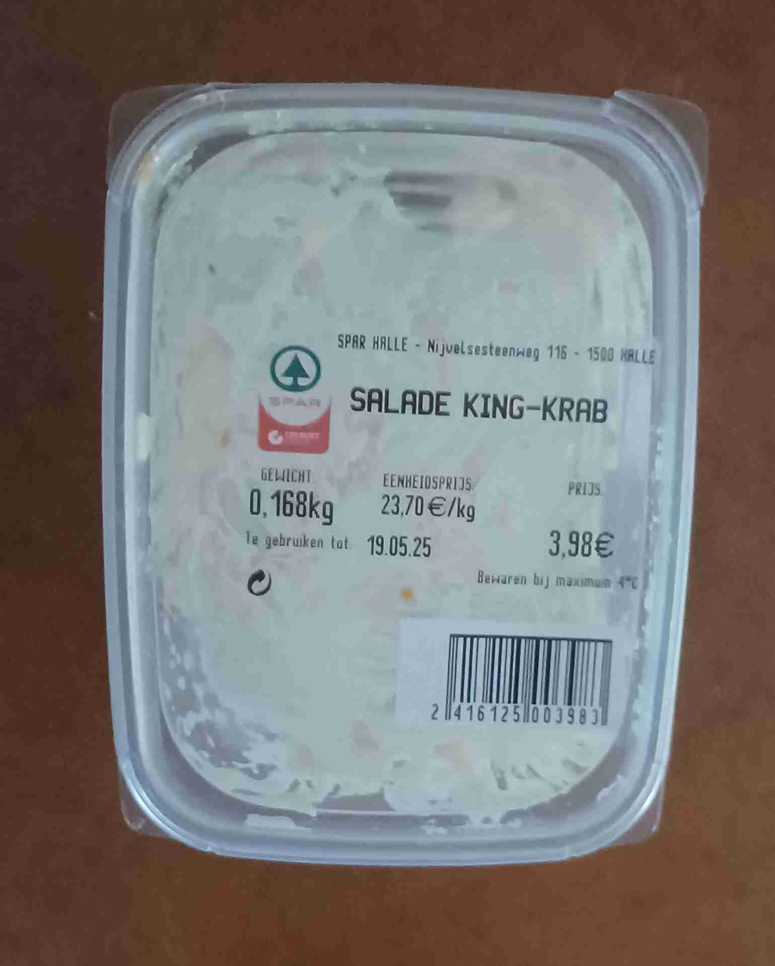 Salade king krab