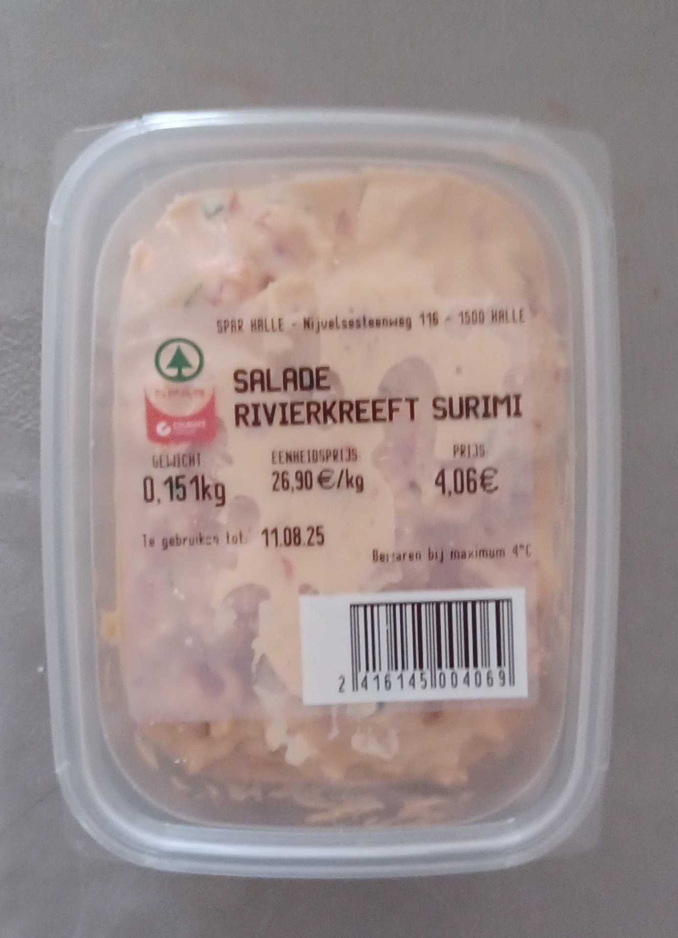 Rivierkreeft surimi salade