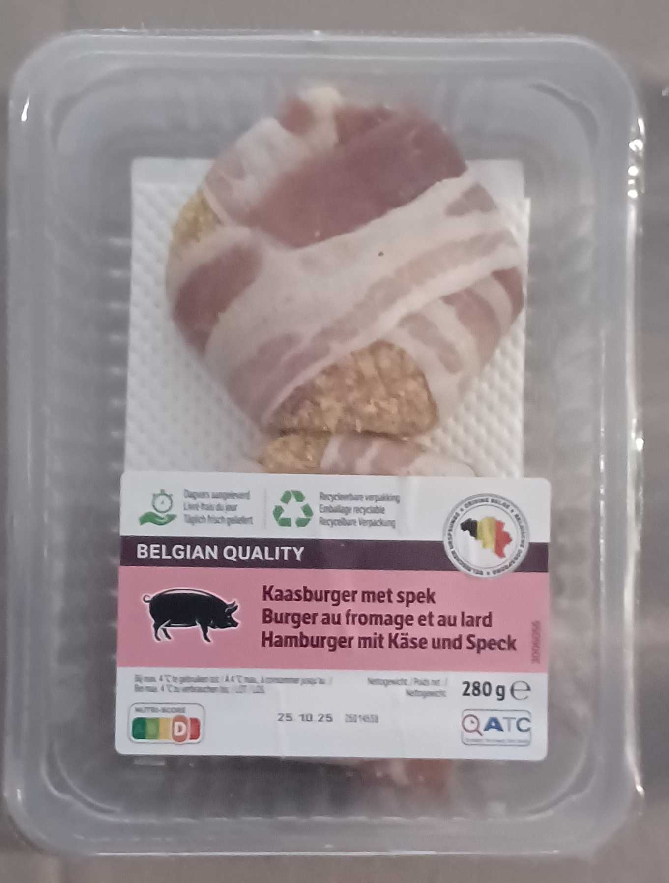 Kaasburgers met spek