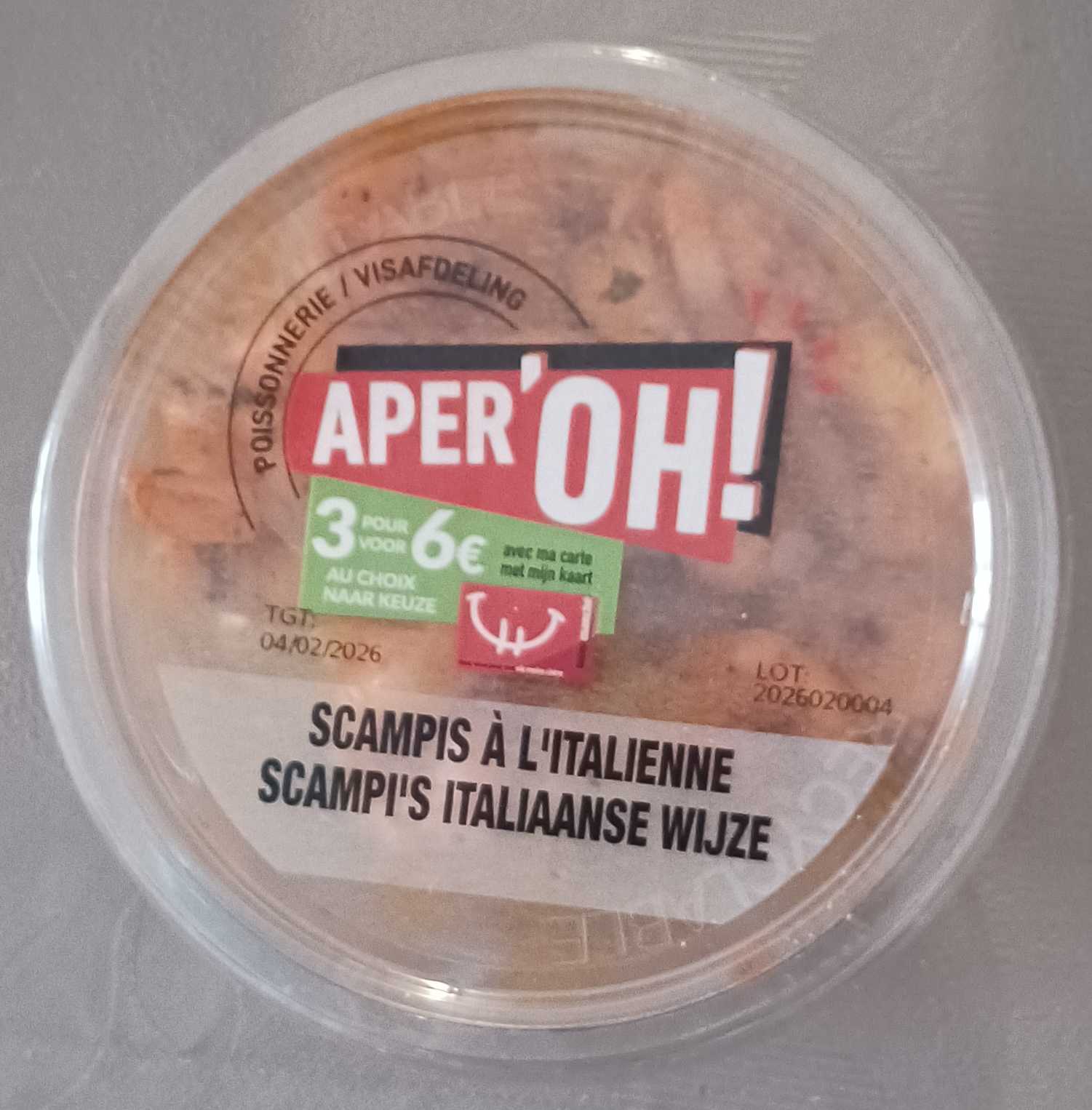 Scampi's op italiaanse wijze