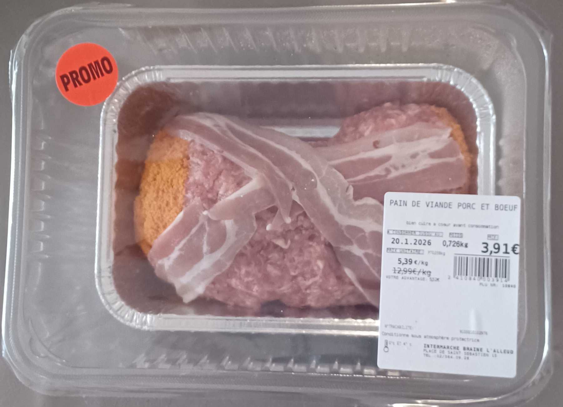 Vleesbrood varkens/rund