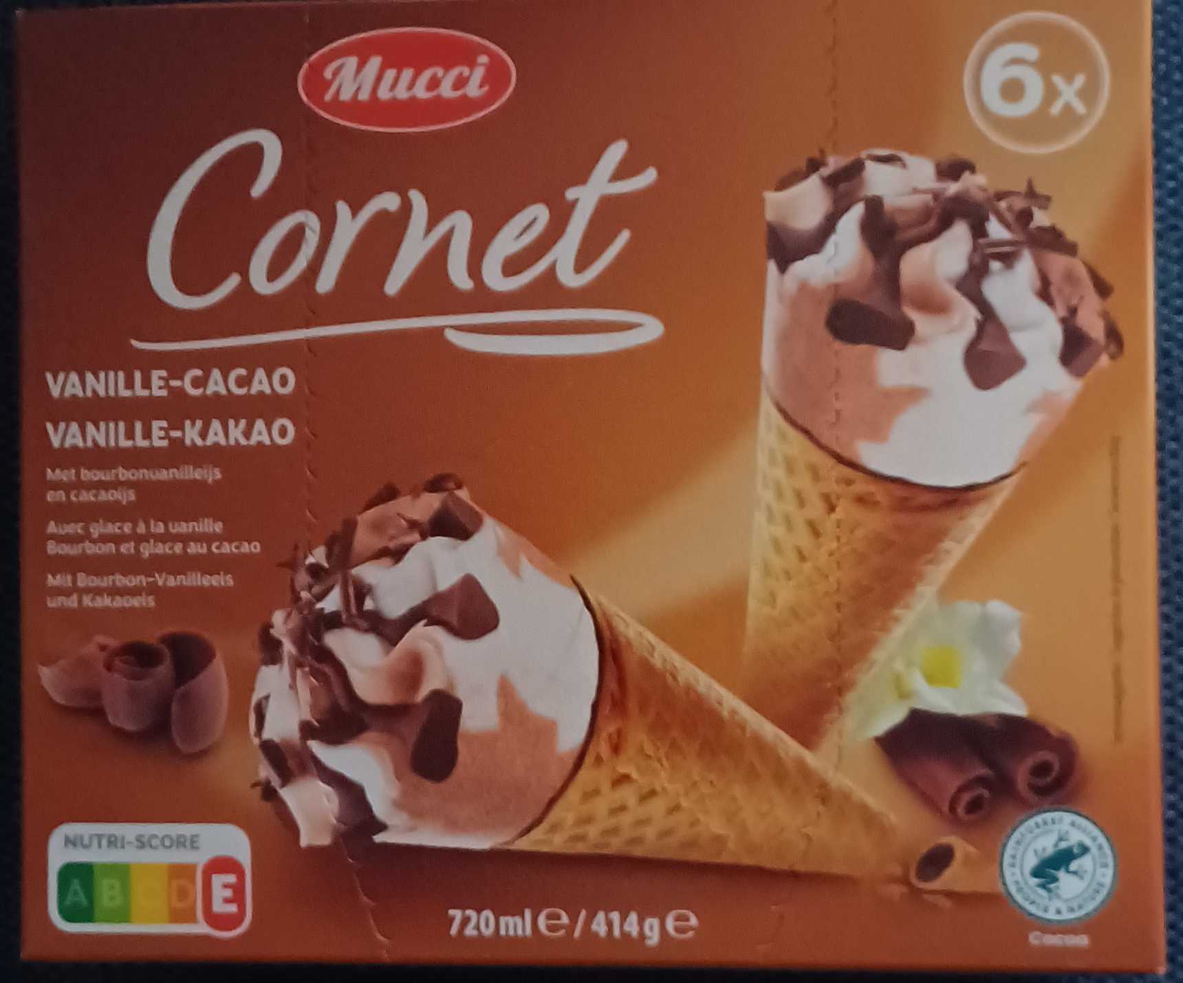 Cornet vanille-cacao