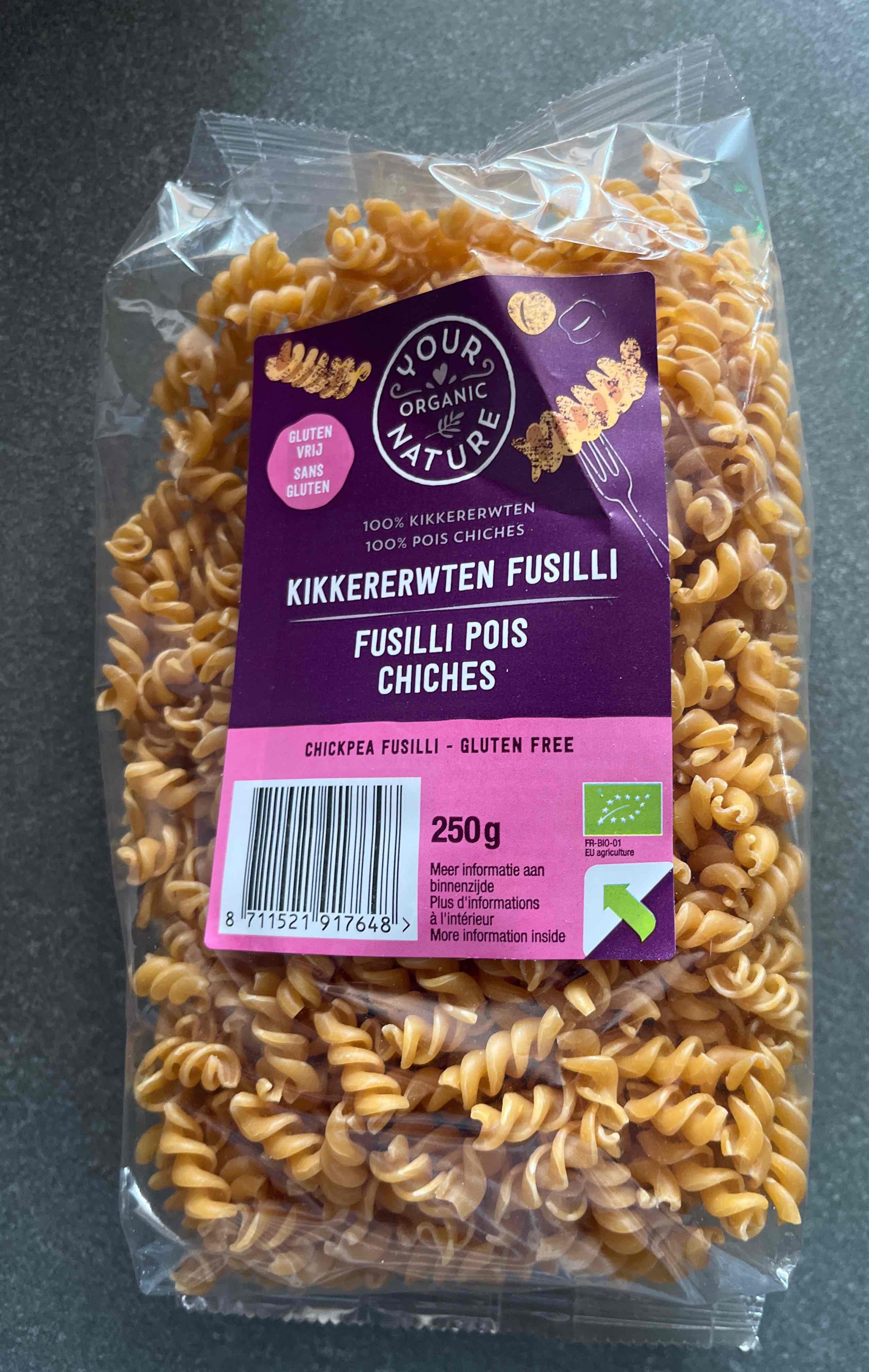 Kikkererwten fusilli