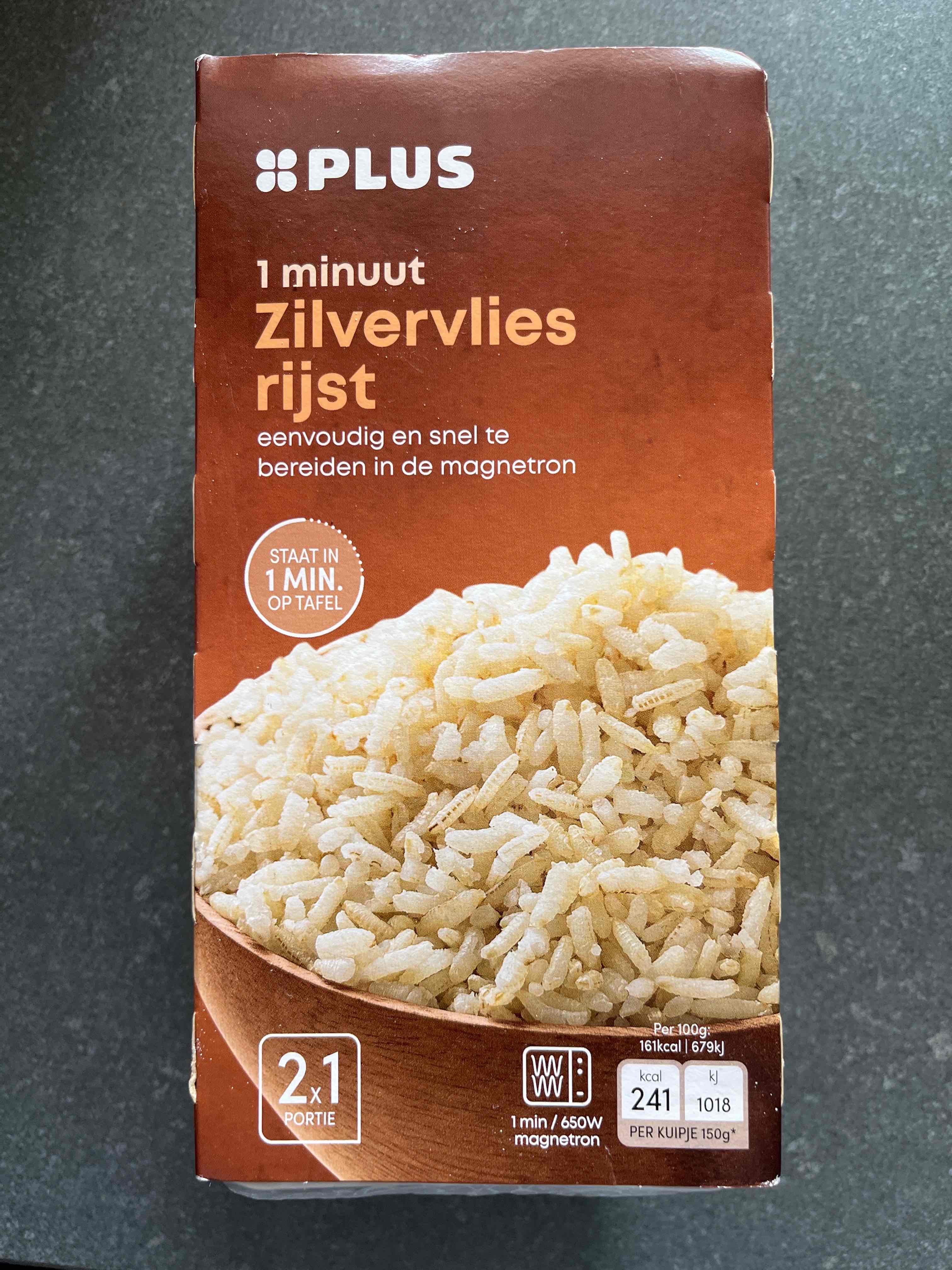 1 minuut zilvervlies rijst