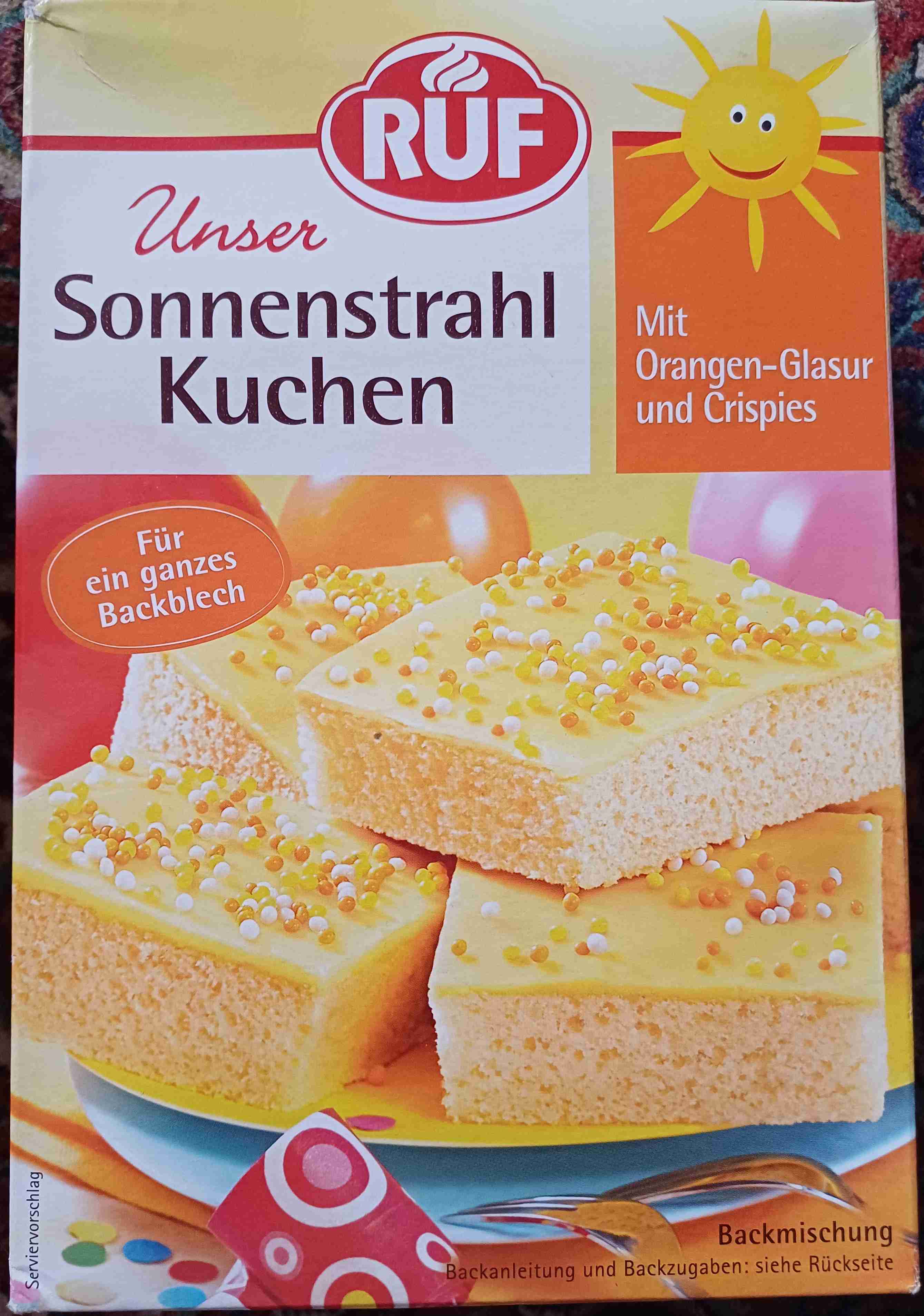 Sonnenstrahl Kuchen Backmischung