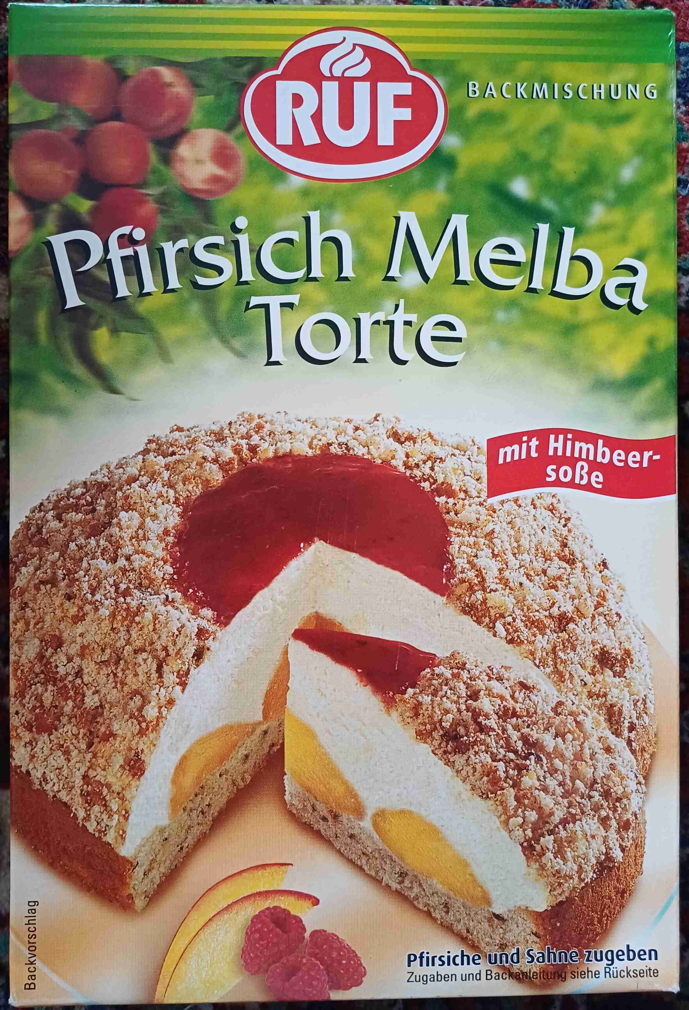 Pfirsich Melba Torte Backmischung