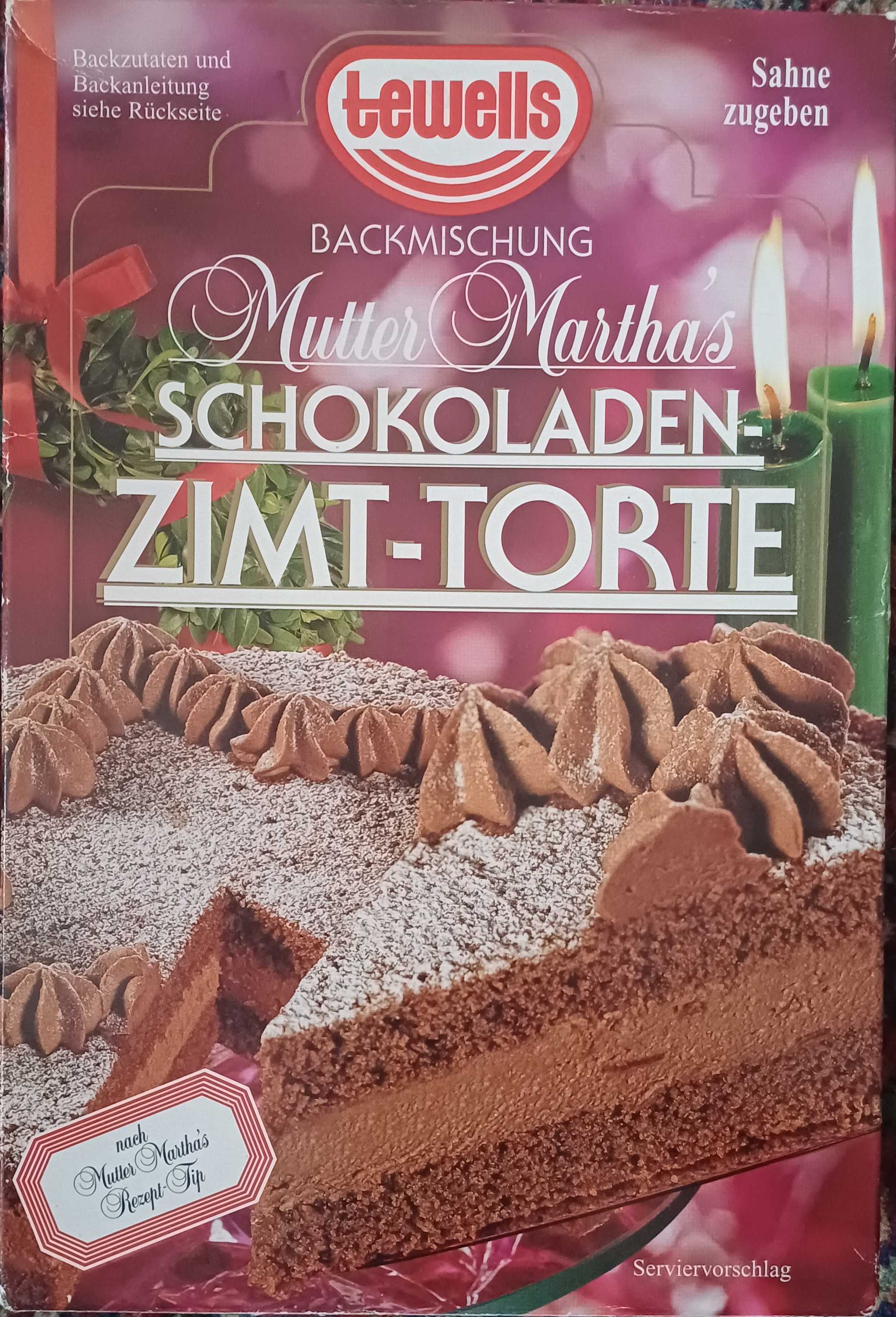 Schokoladen-Zimt-Torte Backmischung