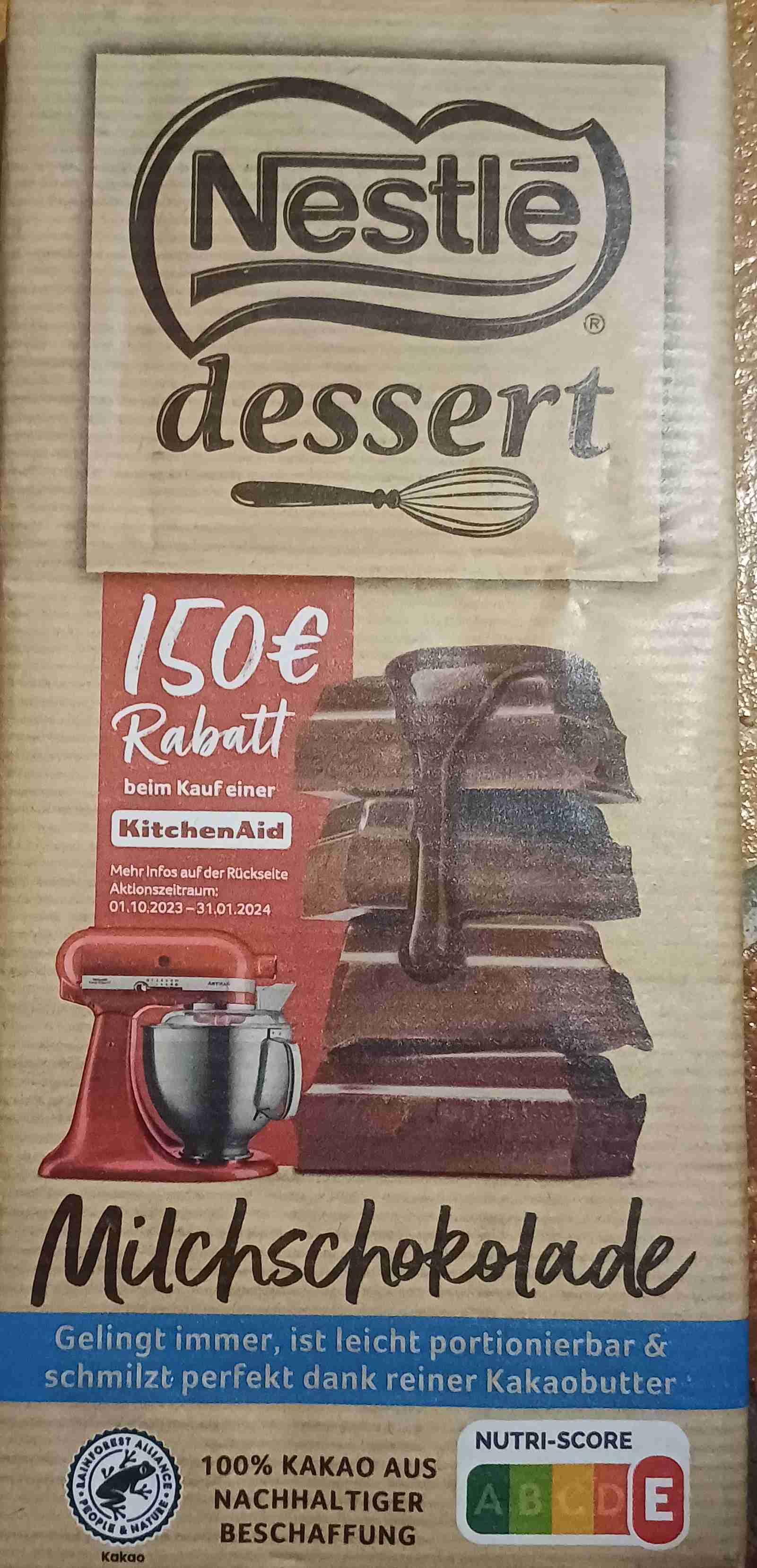 Dessert Milchschokolade