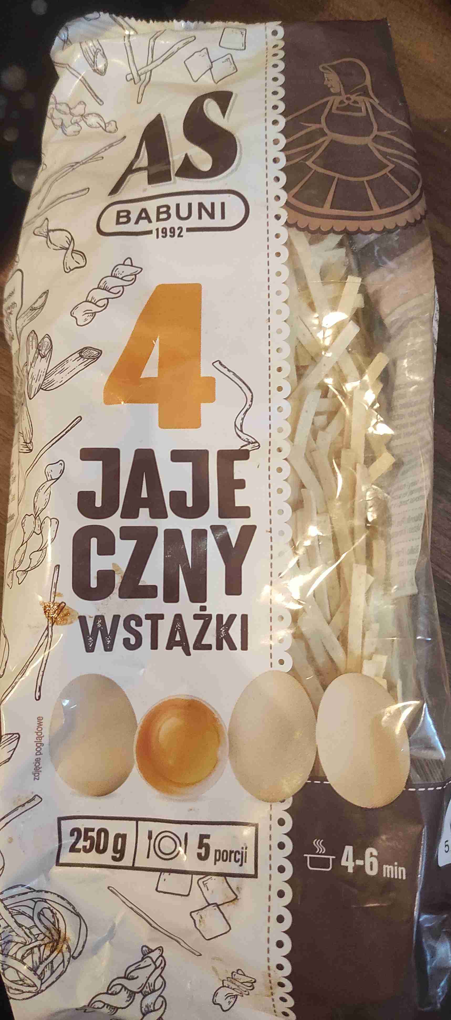 Makaron jajeczny wstążki 