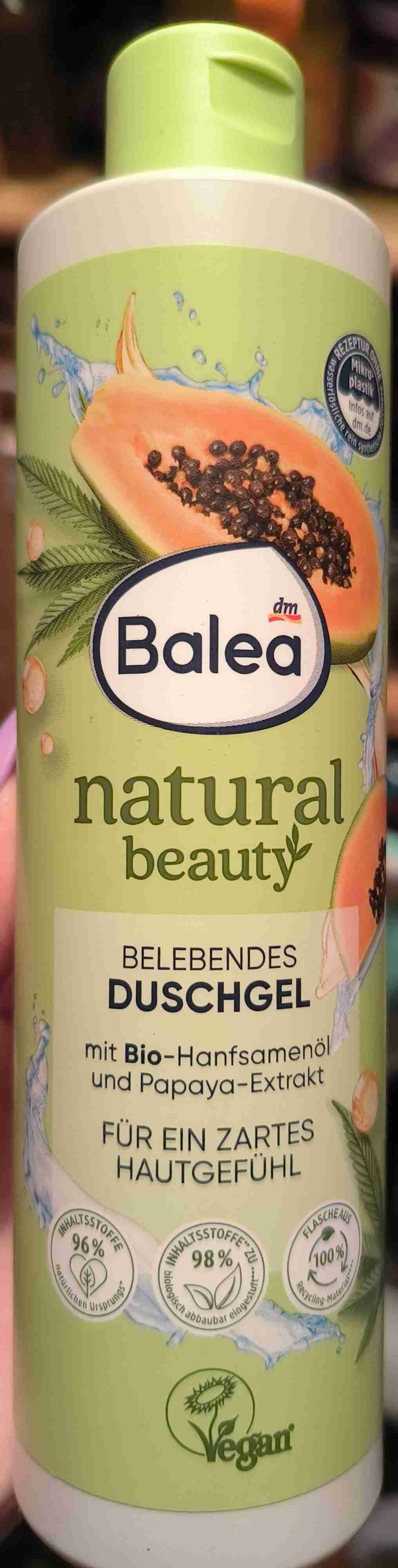 Duschgel natural beauty Papaya Hanf