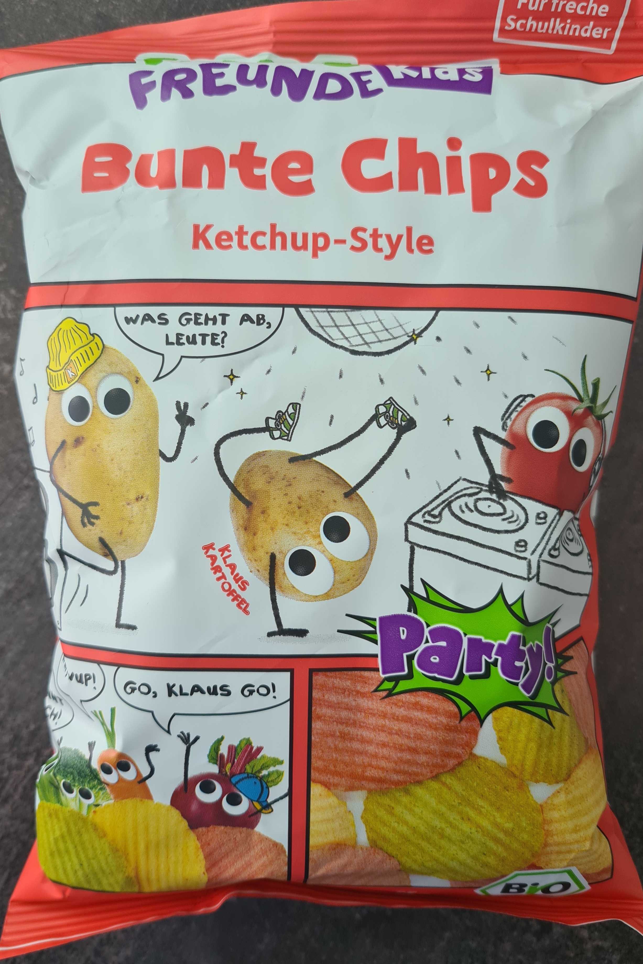Bunte Chips Ketchup-Style