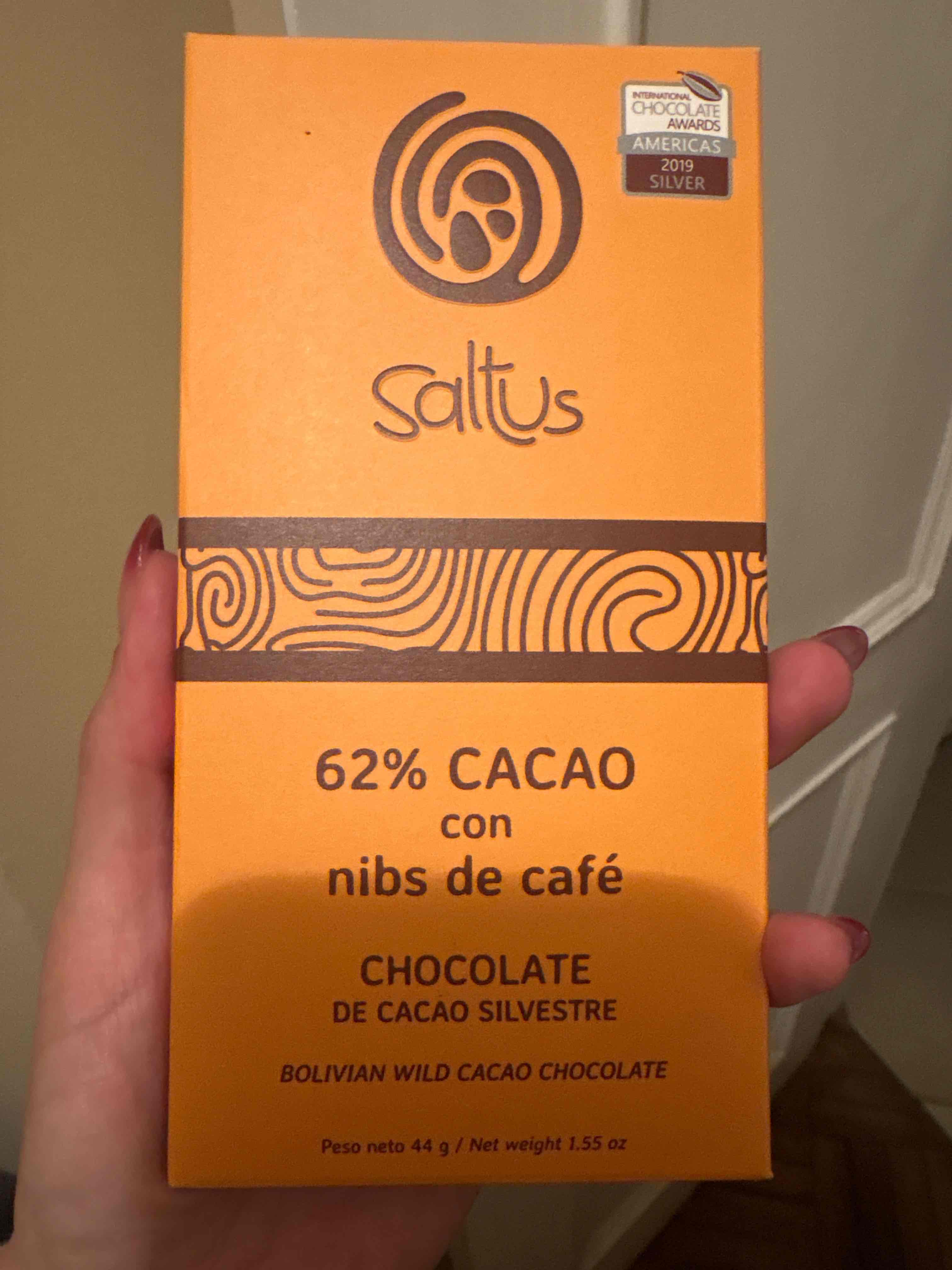 Chocolate con nibs de café 65% cacao