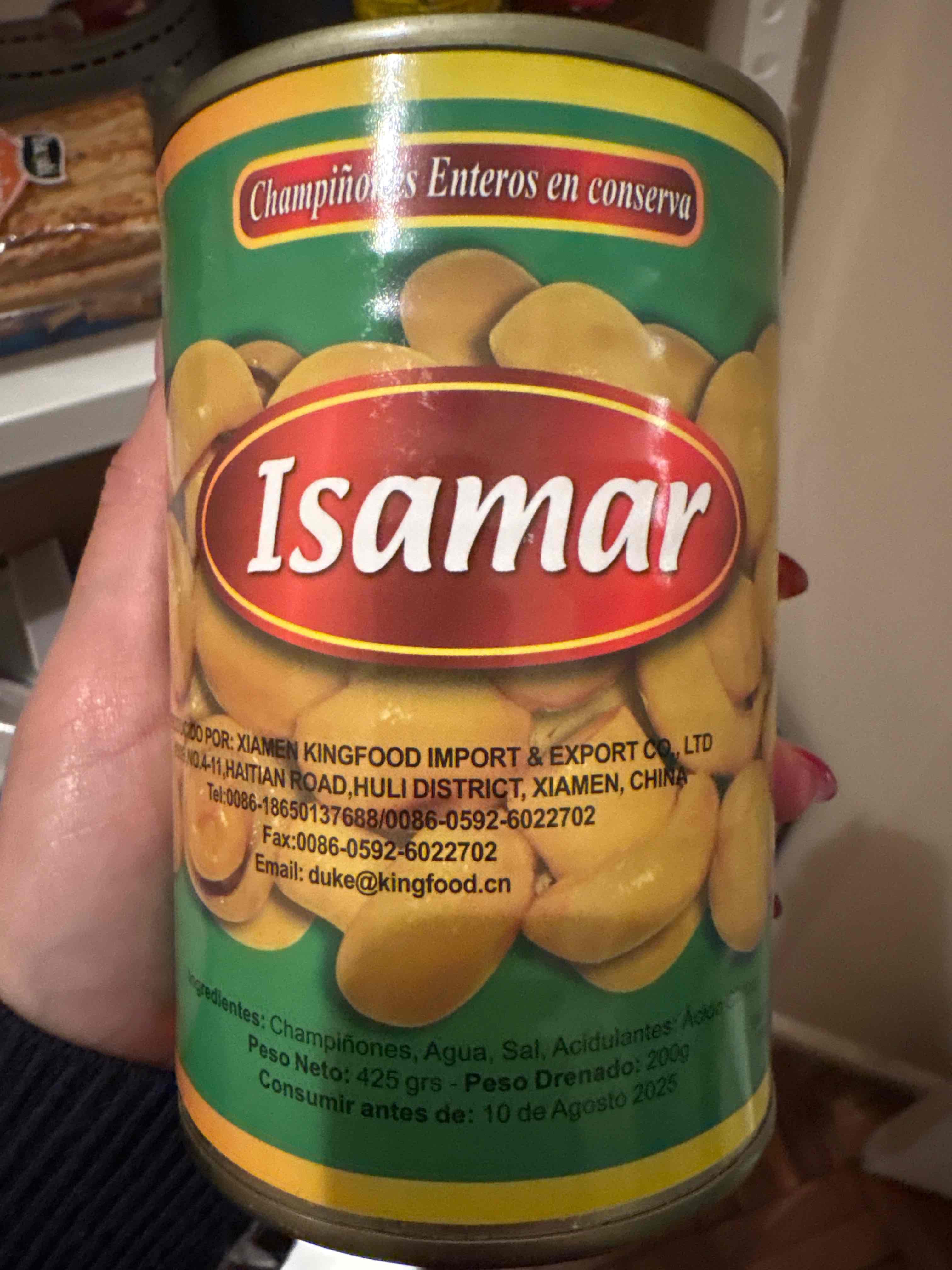 Champiñones enteros en conserva 