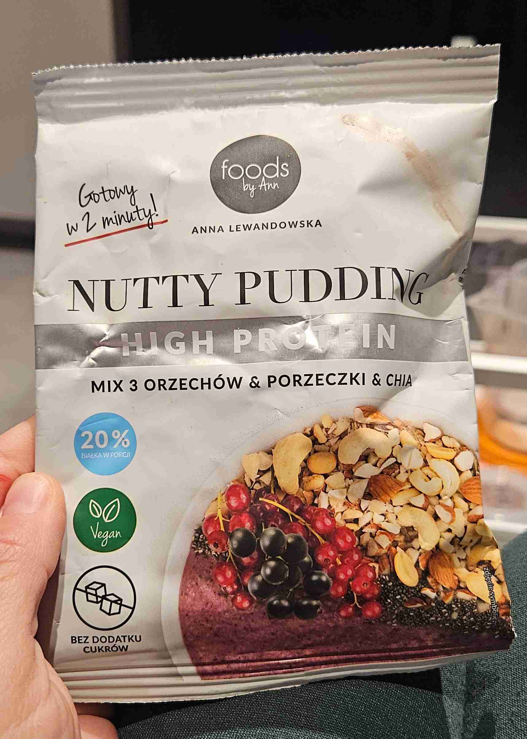 NUTYY PUDDING HIGH PROTEIN MIX 3 ORZECHÓW & PORZECZKI & CHIA