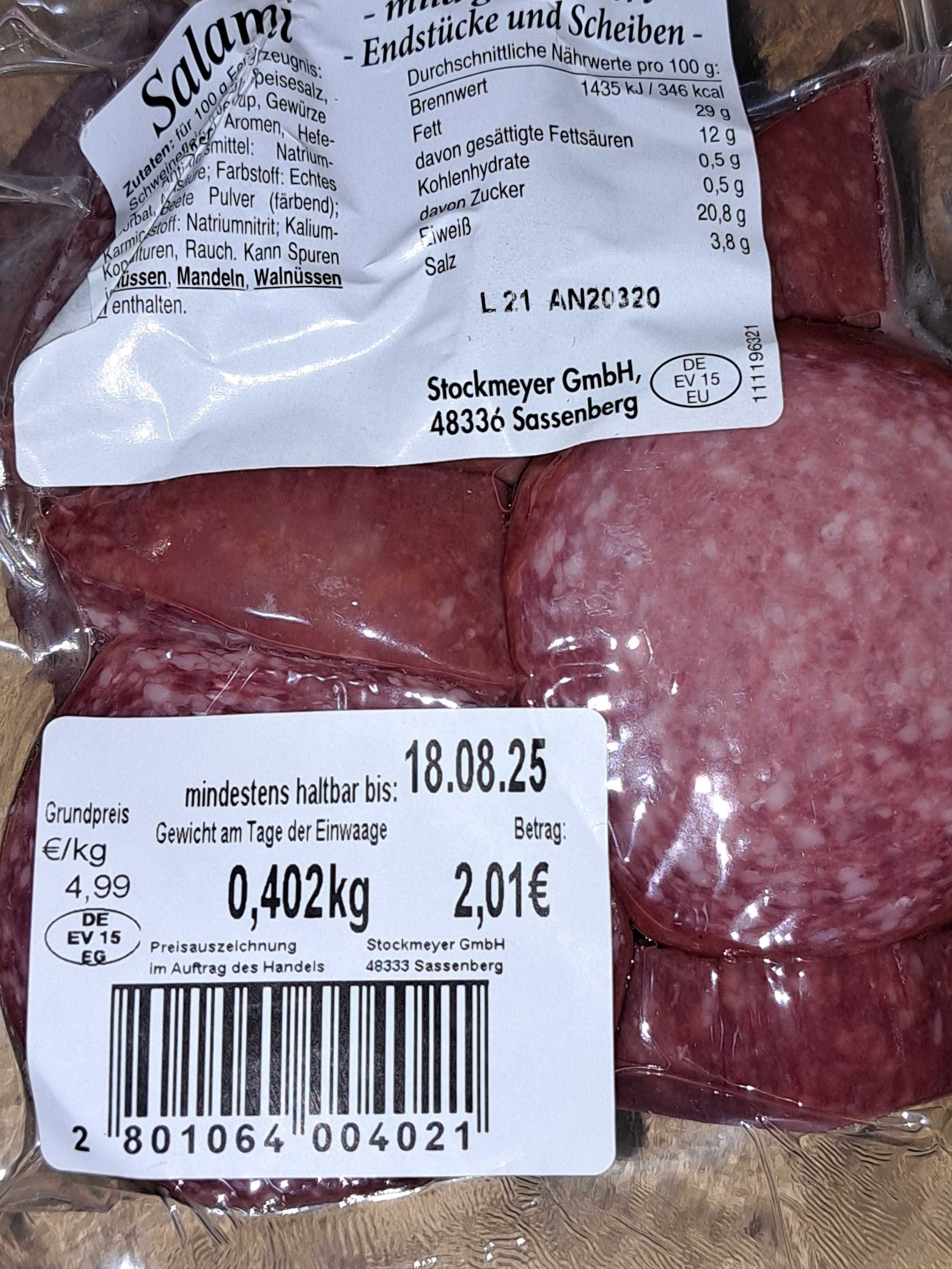 Salami mild geräuchert 