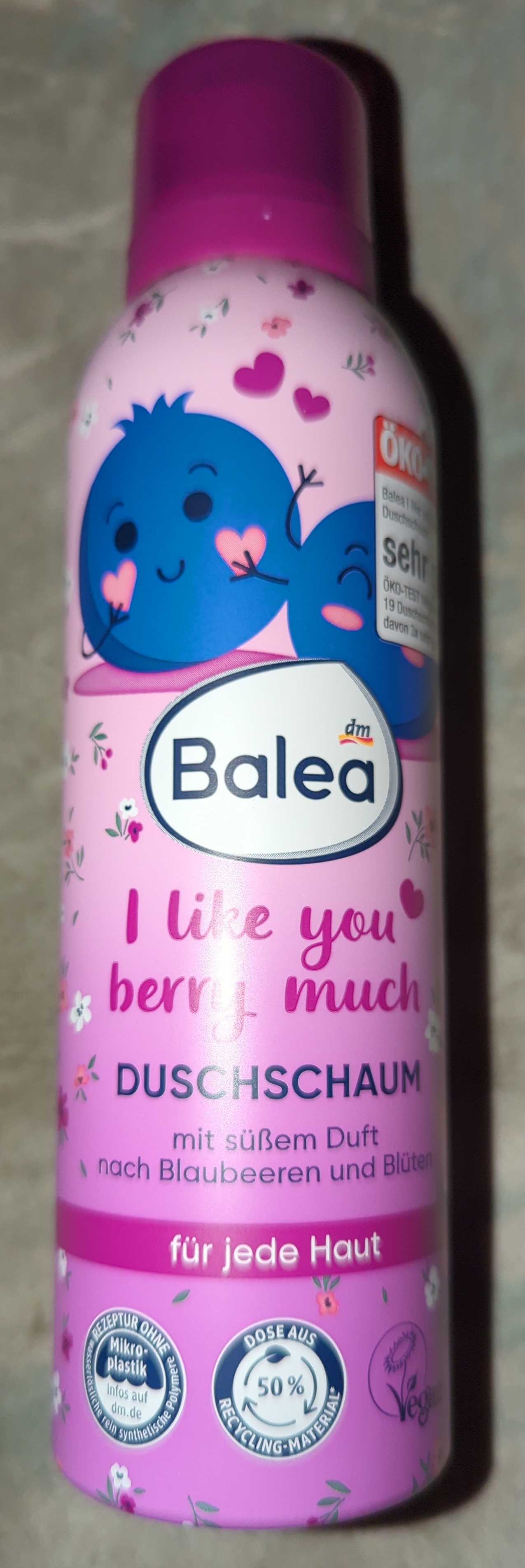 I like you berry much, Duschschaum