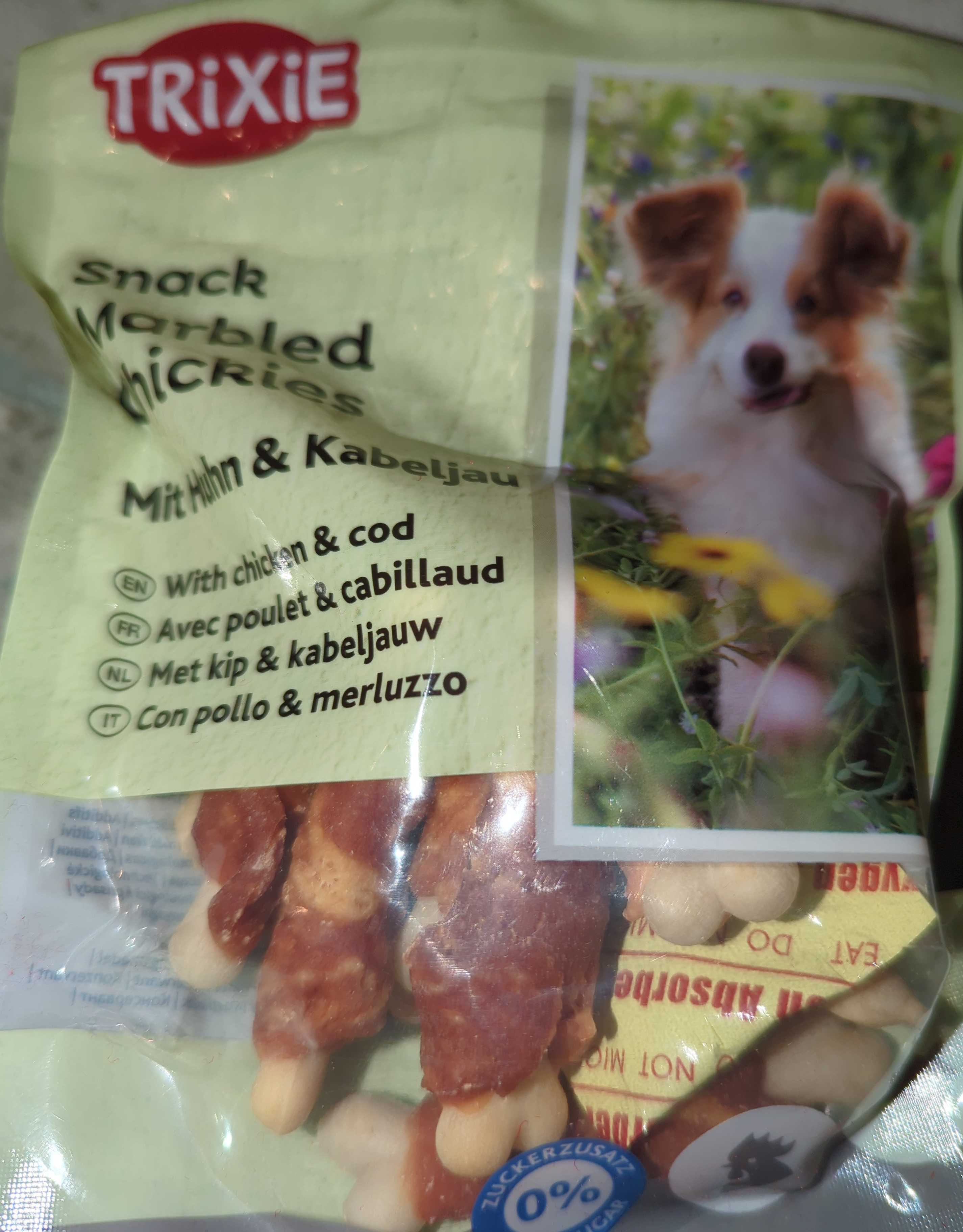Snack Marbled Chickies, mit Huhn & Kabeljau