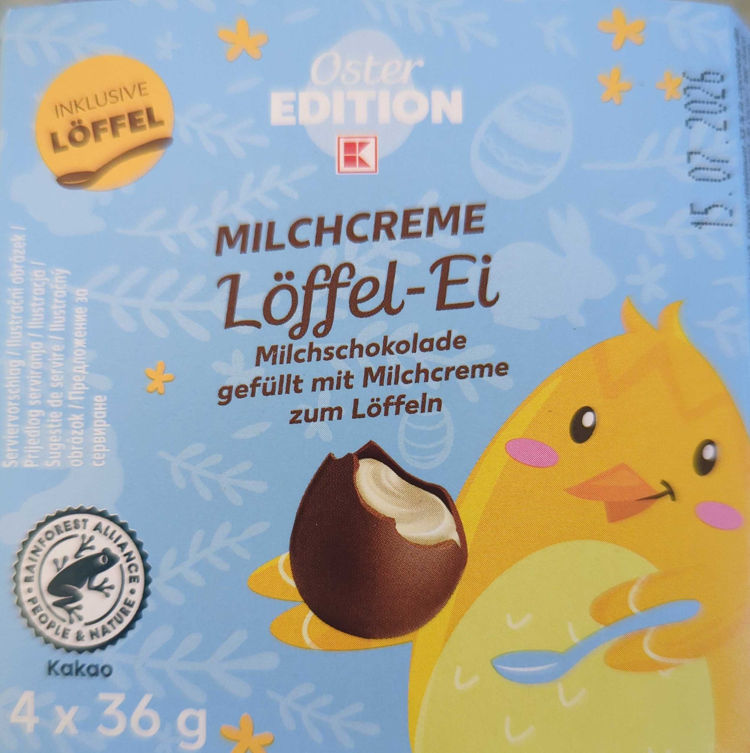 Milchcreme Löffel-Ei