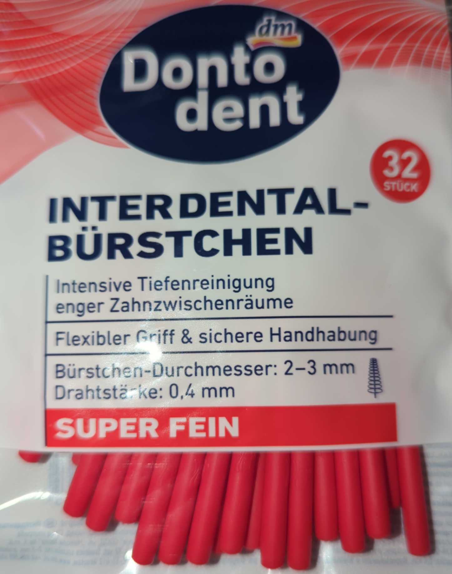 Interdentalbürstchen, Super fein, Bürstchen-Durchmesser 2-3 mm