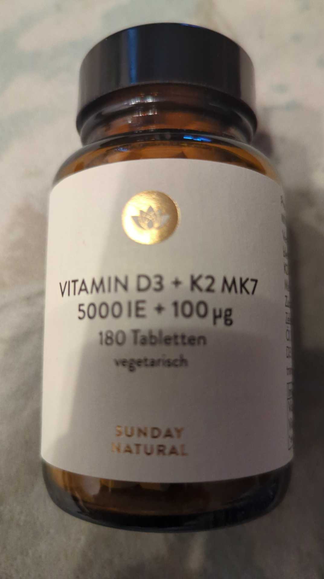 Vitamin D3 + K2 MK7 5000 IE + 100