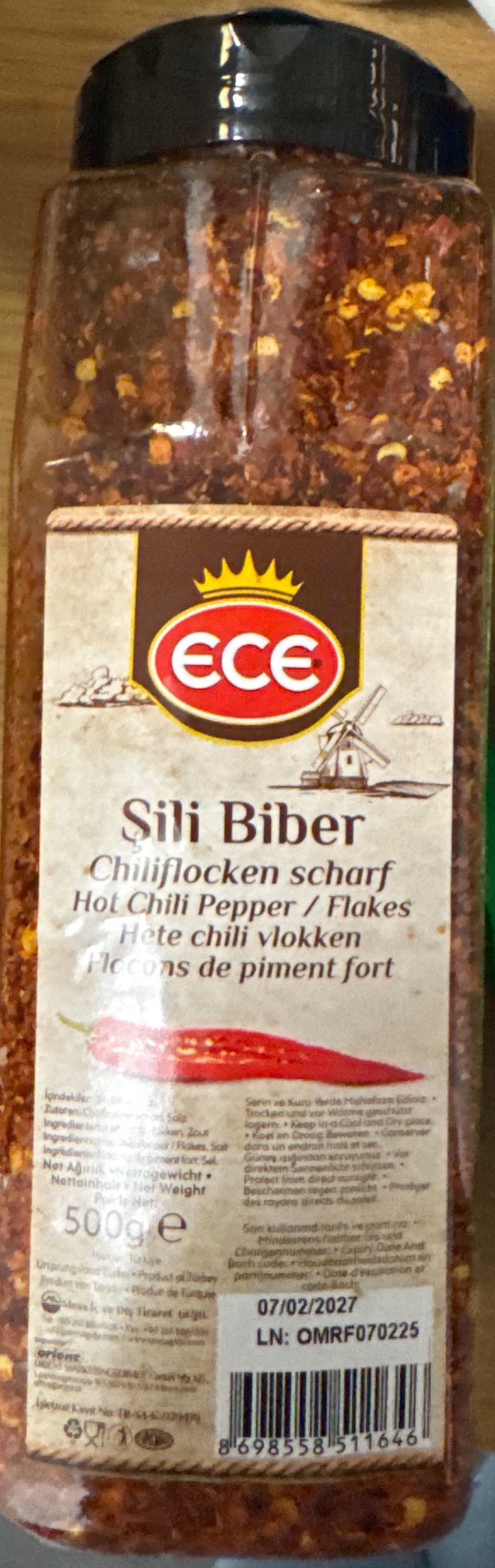 Chiliflocken scharf