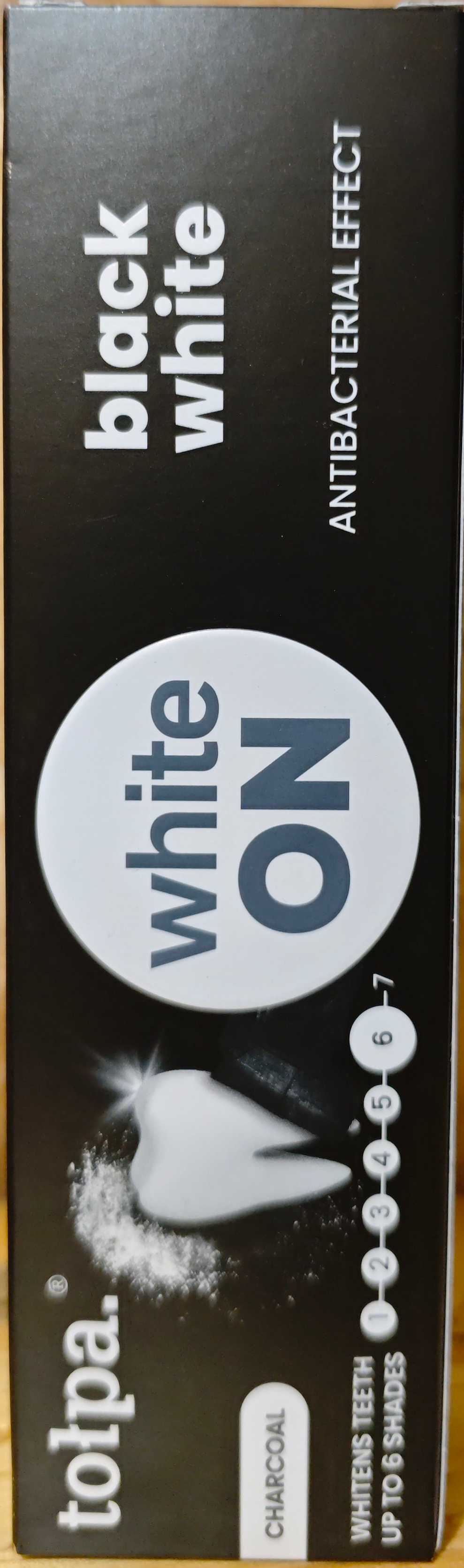 White ON Pasta do zębów Black white