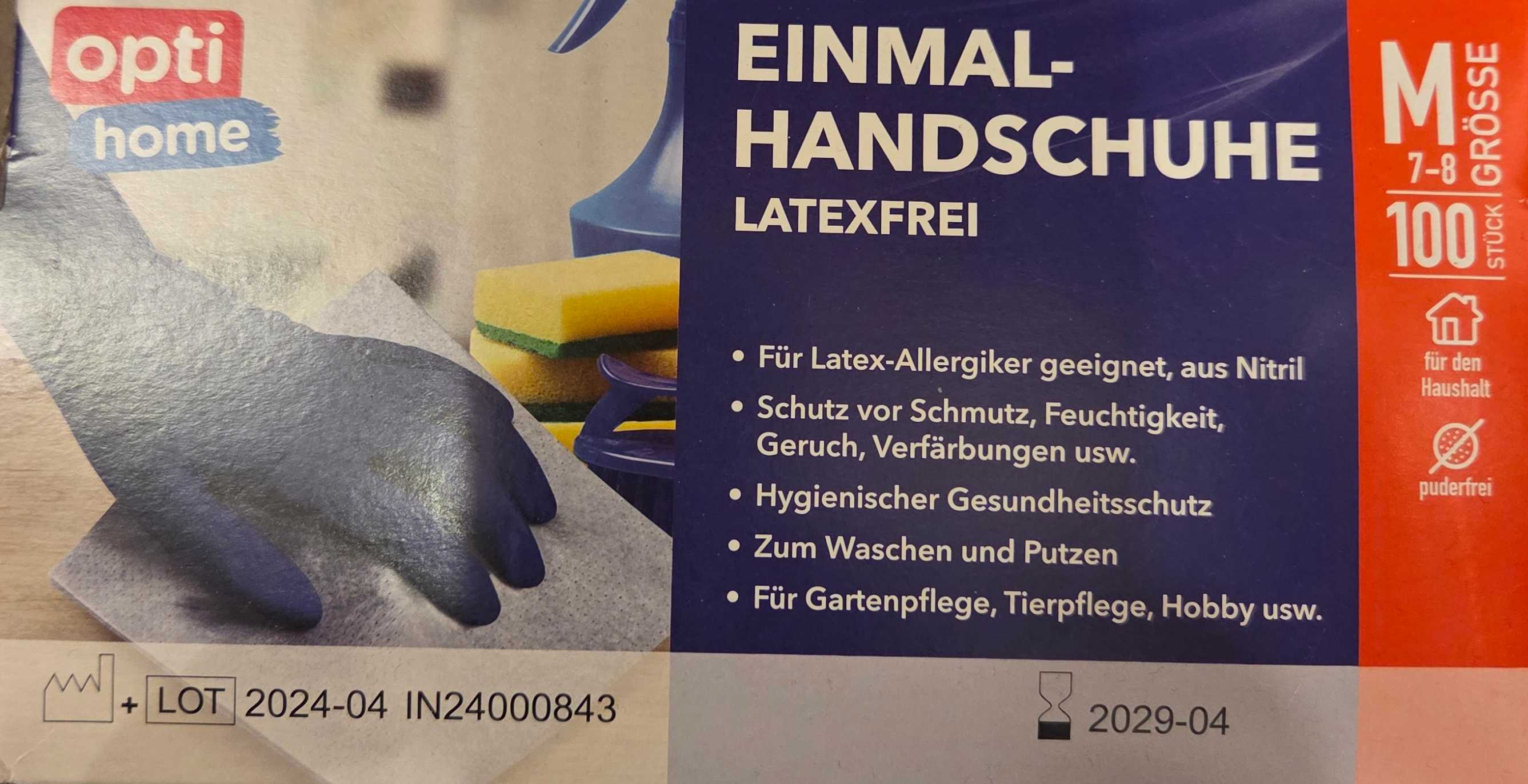 Einmal Handschuhe Größe M