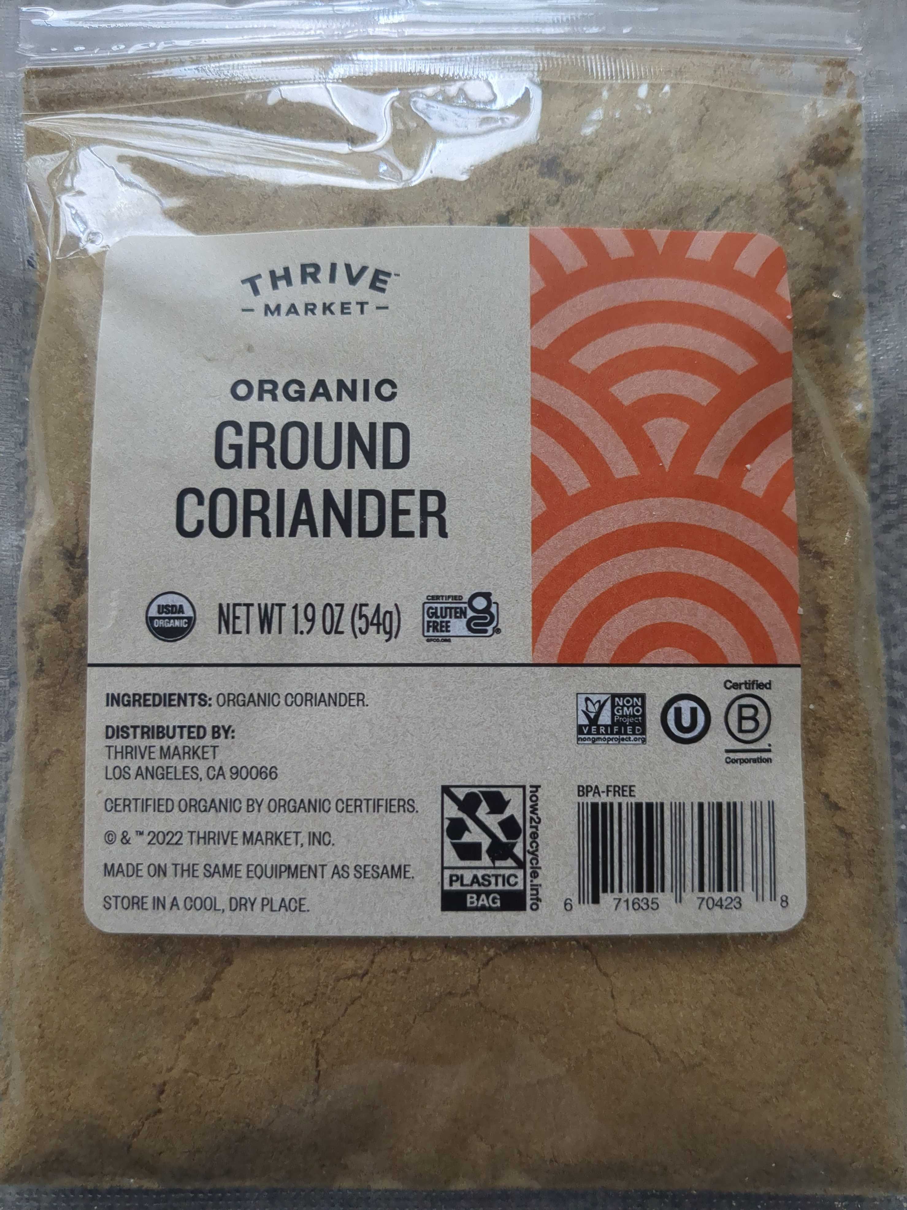 Organic Ground Coriander 