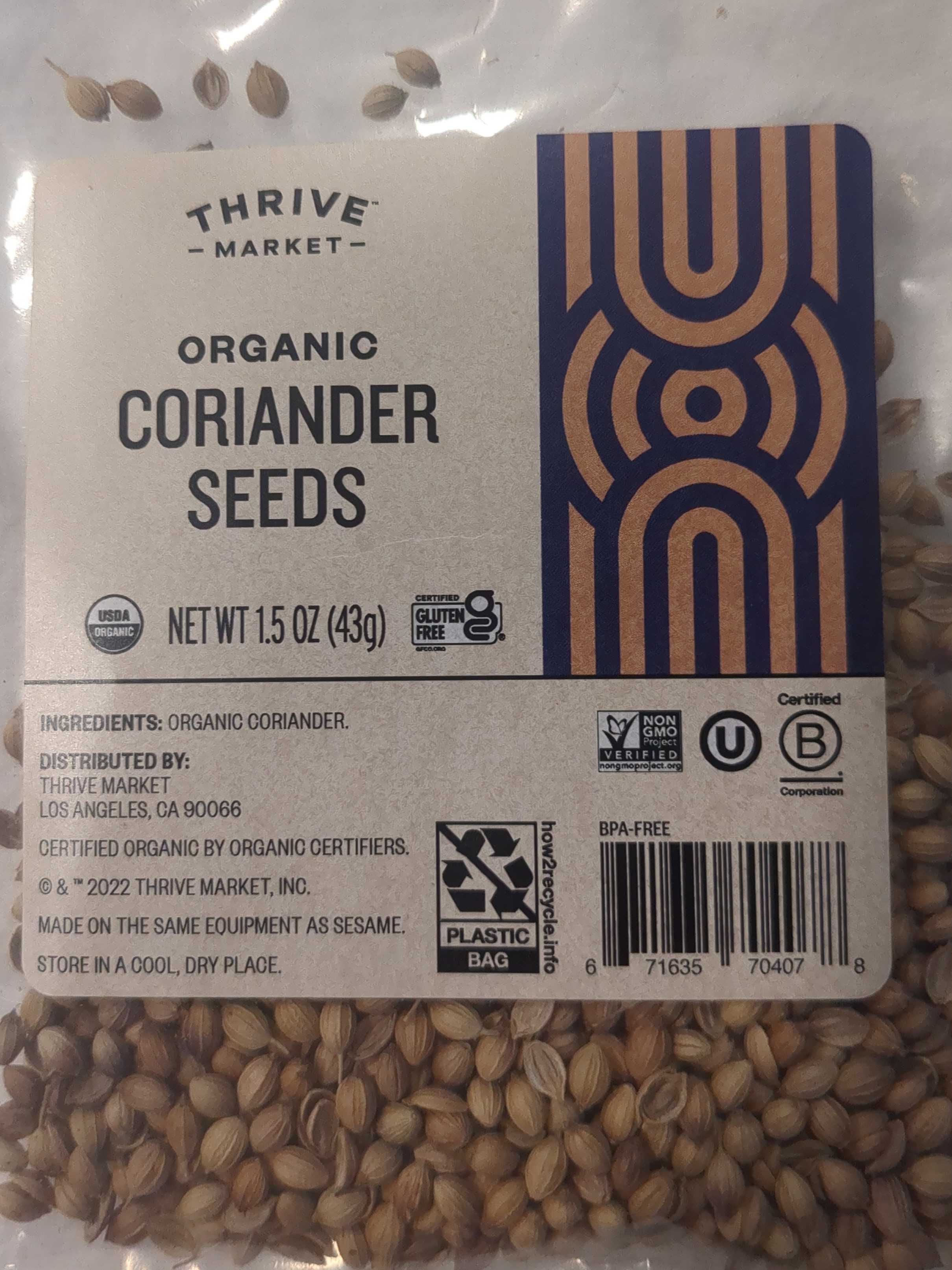 Organic Coriander Seeds