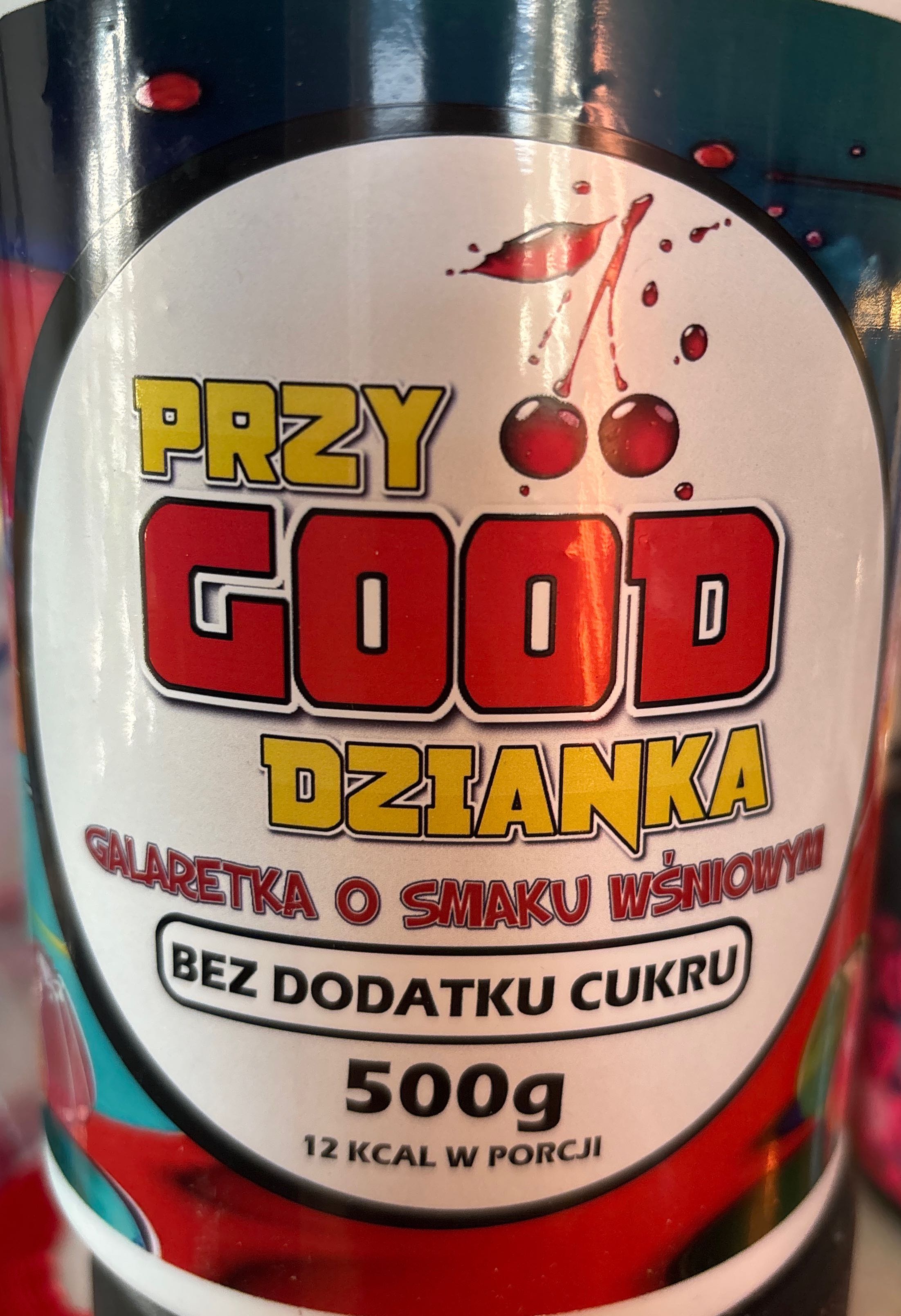 Galaretka o smaku wiśniowym