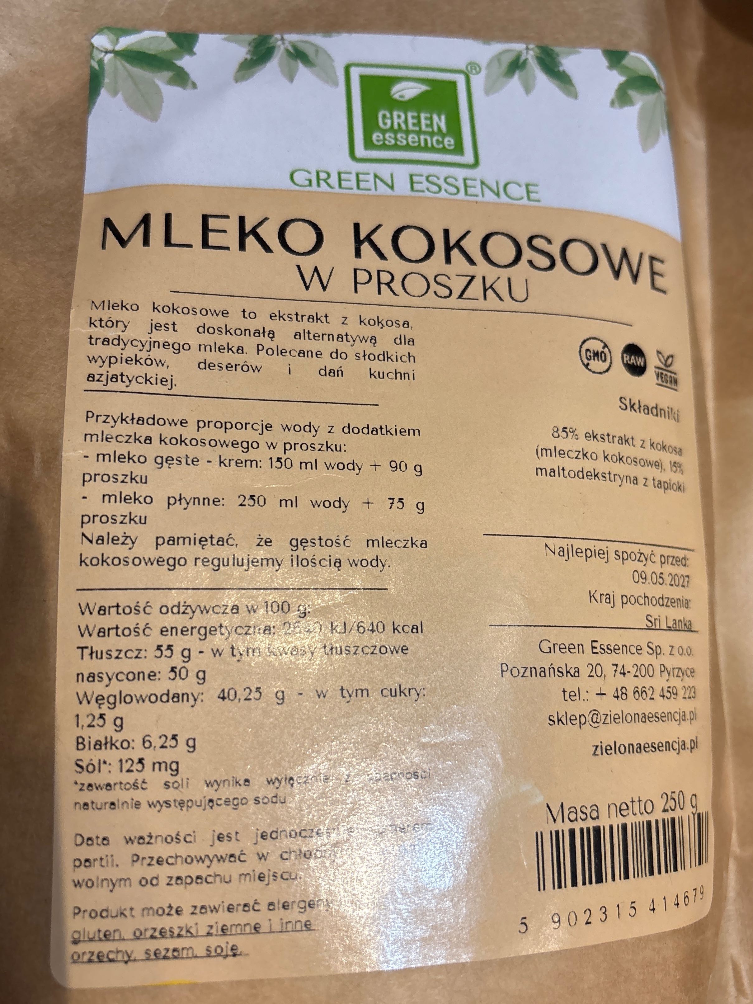 Mleko kokosowe w proszku