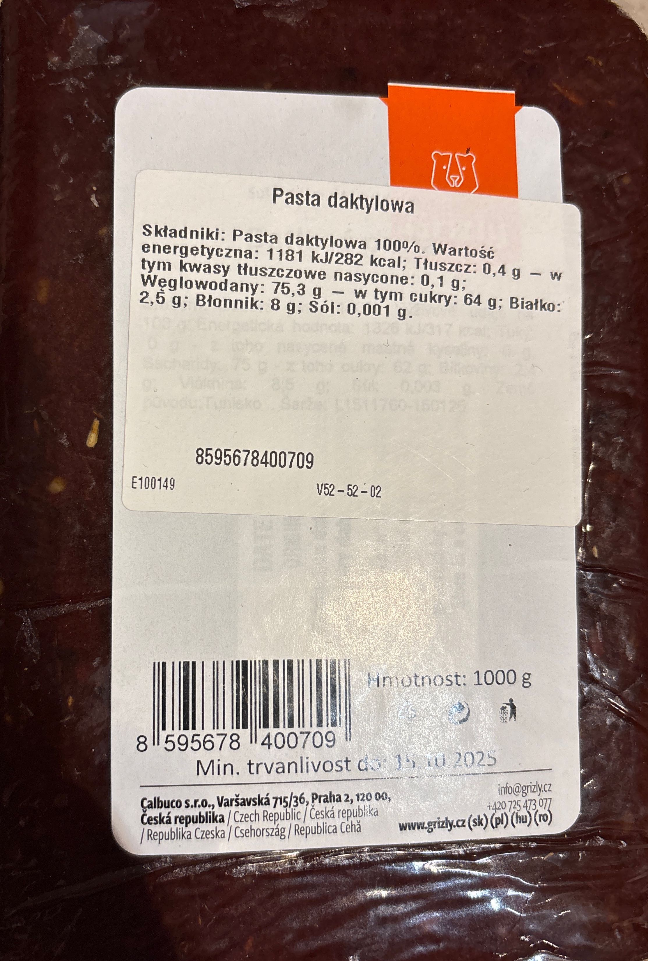Pasta daktylowa