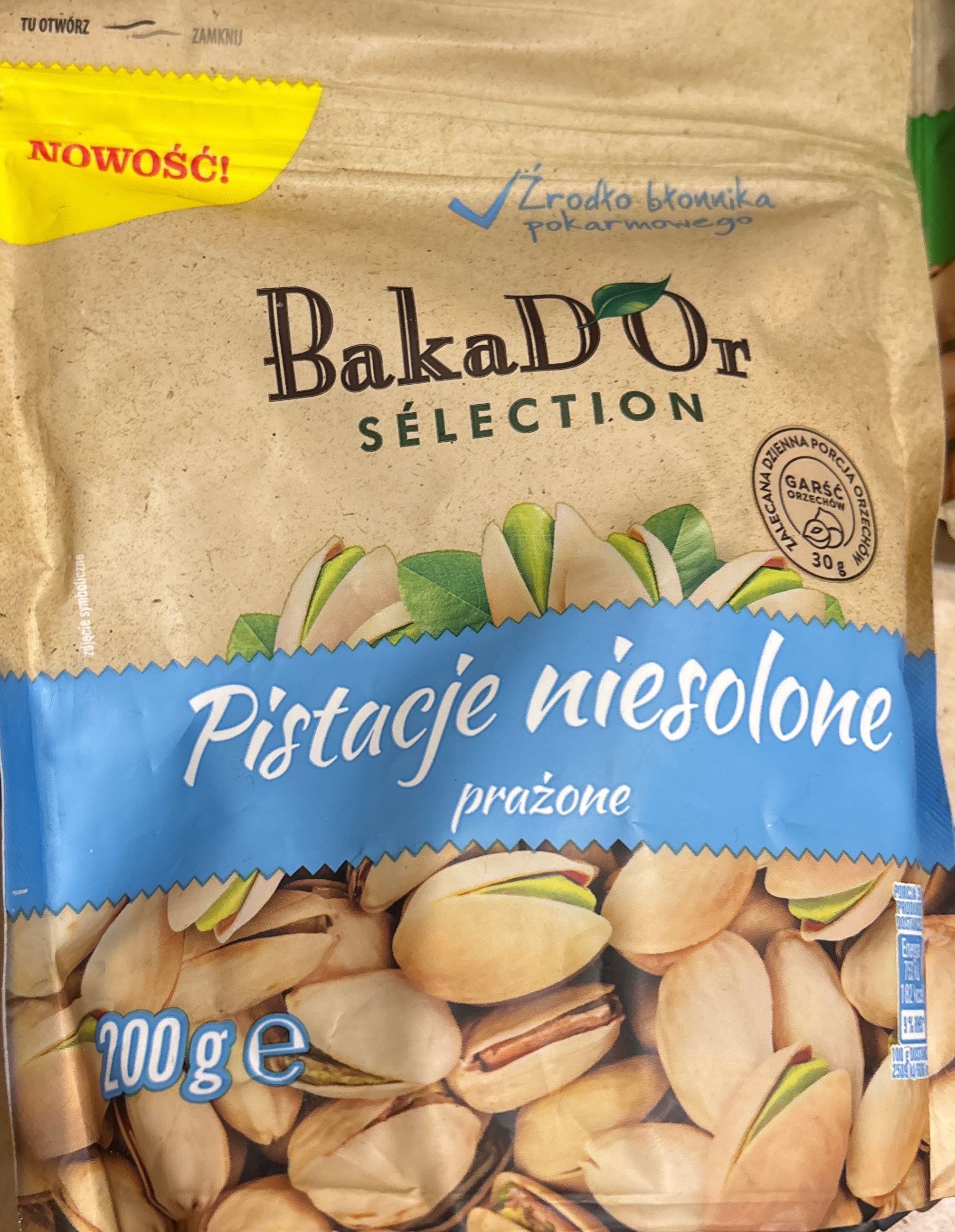 Pistacje niesolone