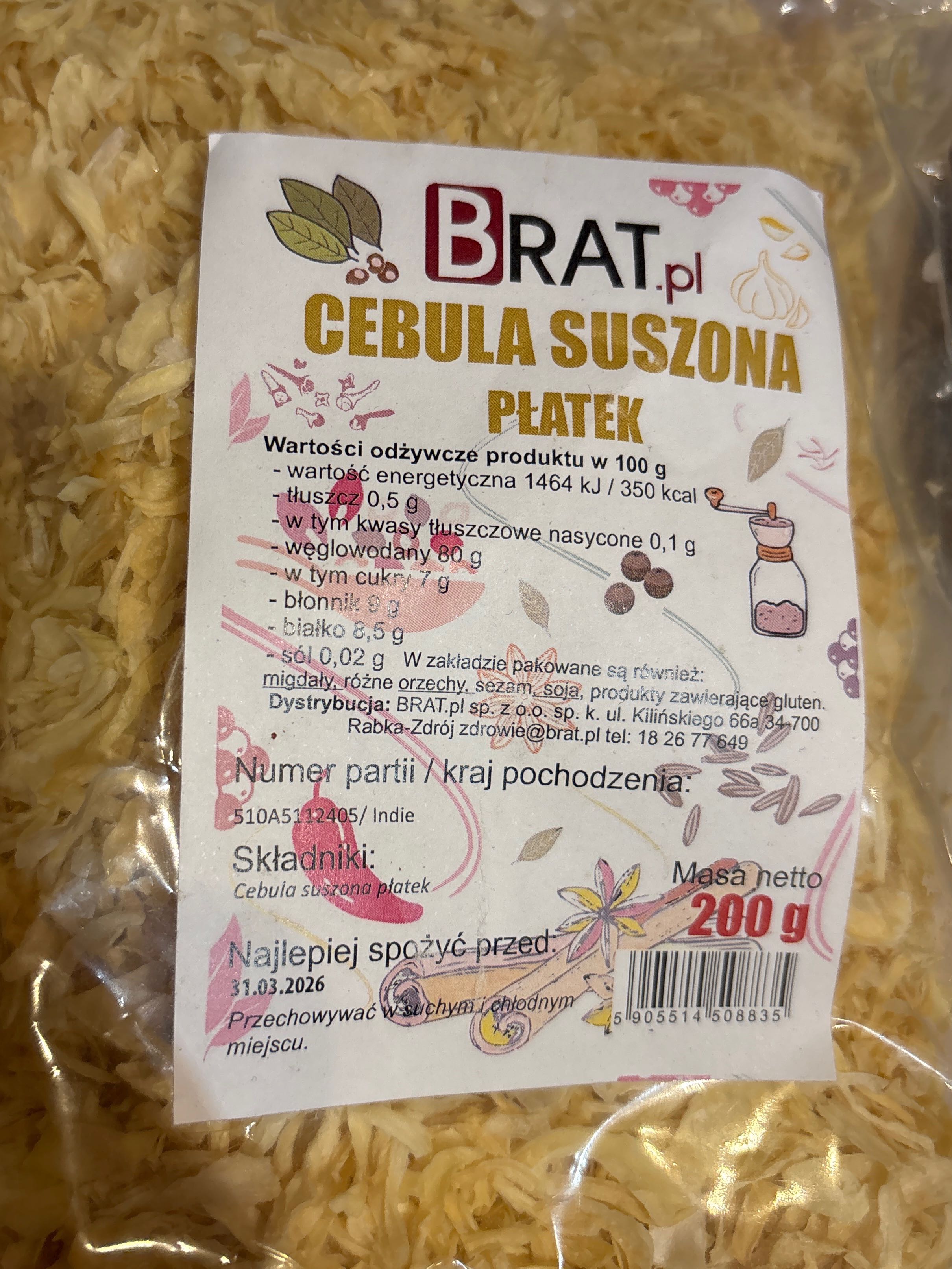 Cebula soszona płatek