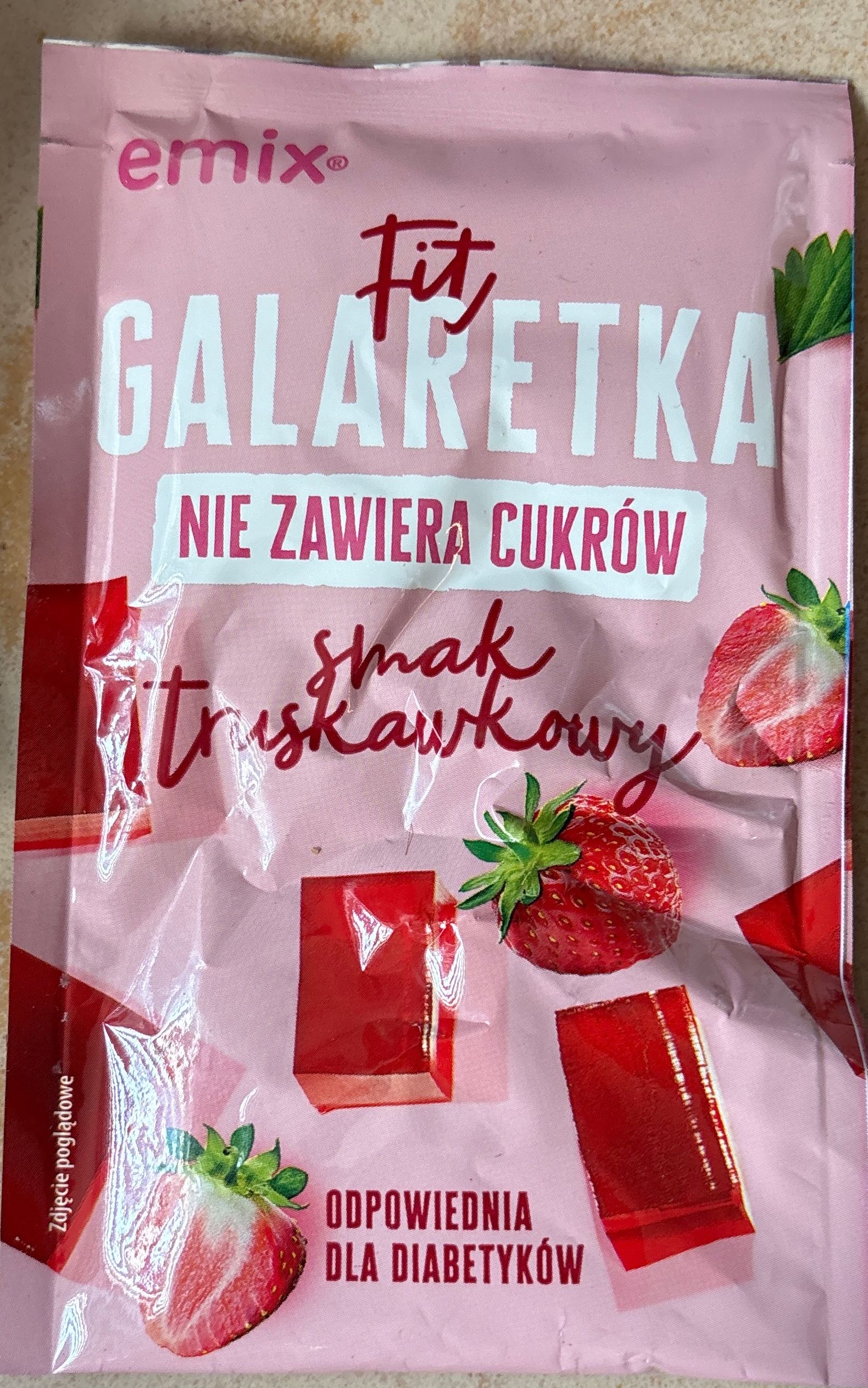 Galaretka fit truskawkowa