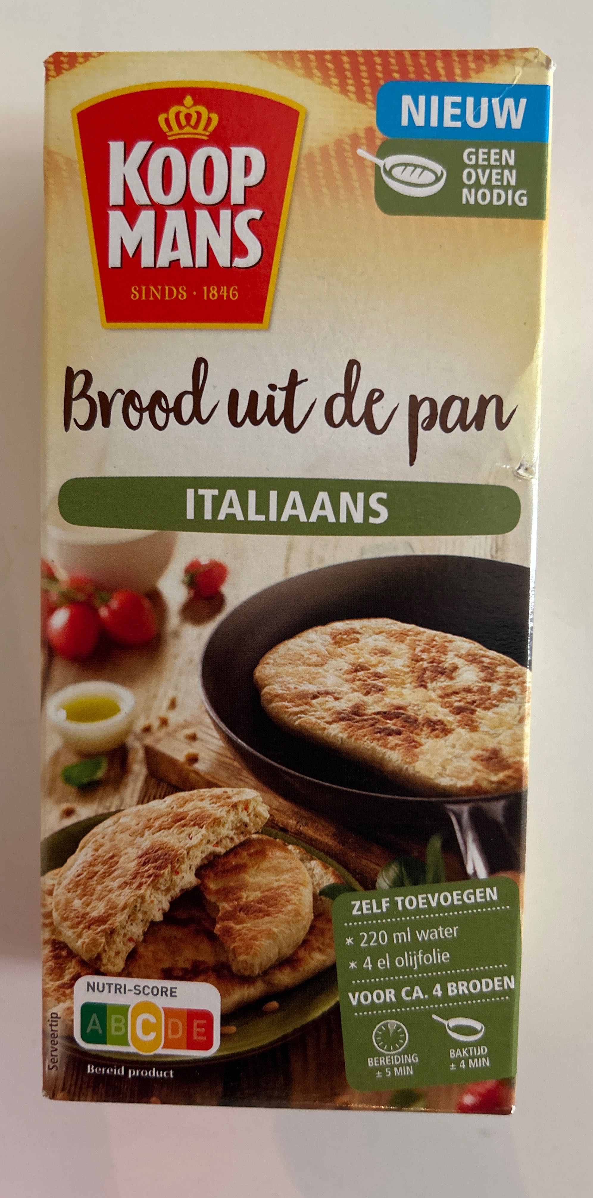 Brood uit de pan Italiaans