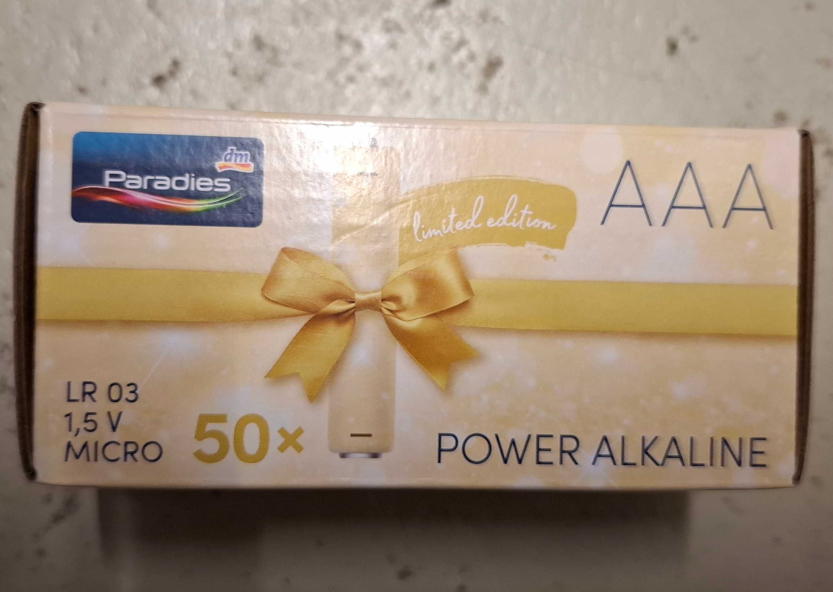 Power Alkaline AAA Batterien limited edition 50x