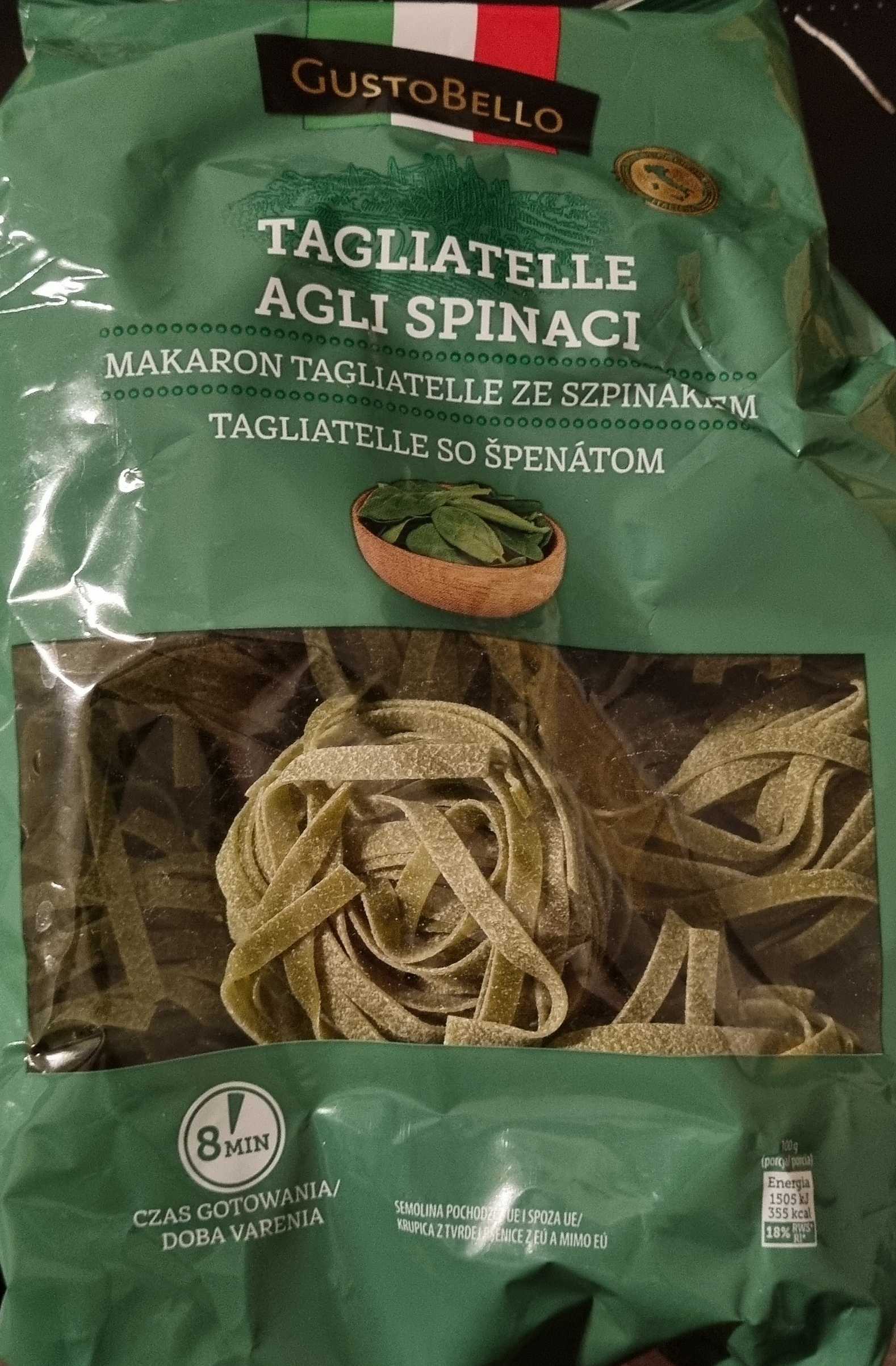 Tagiatelle szpinakowe