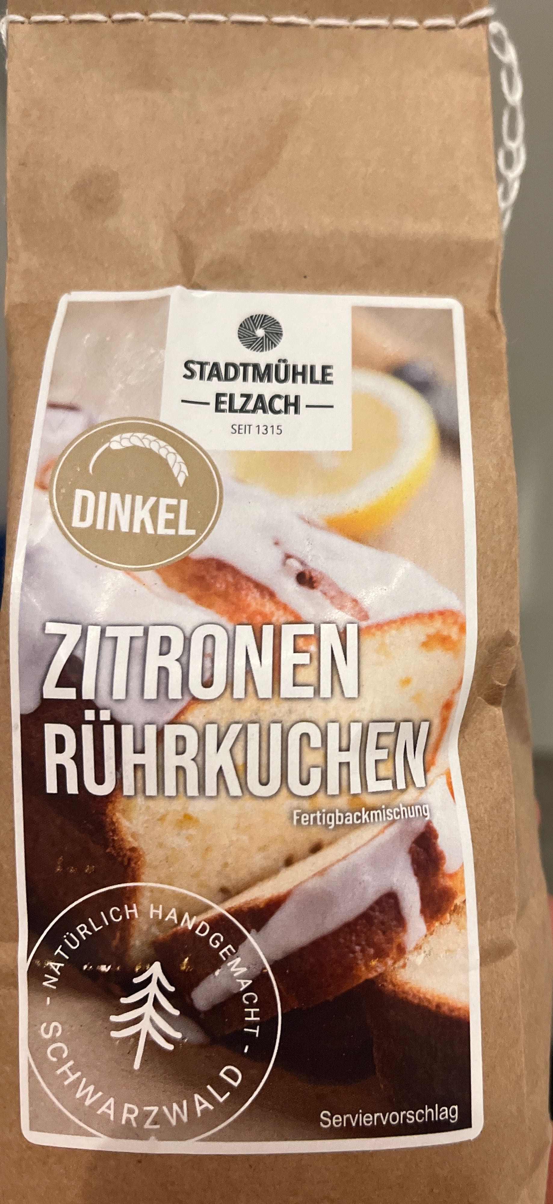 Zitronen Rührkuchen, Dinkel