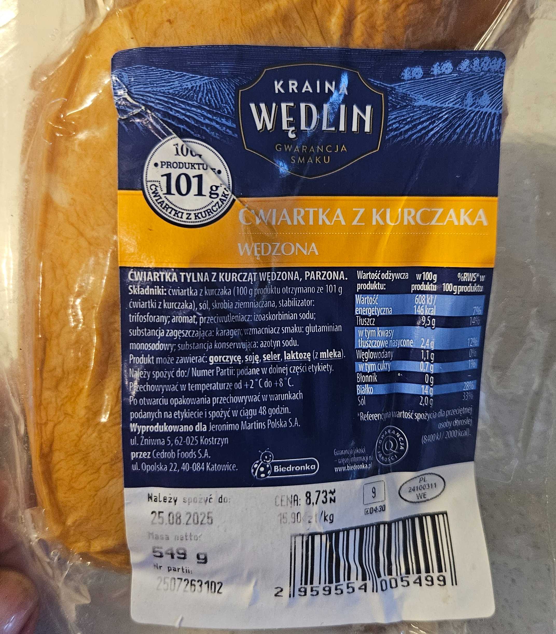 Kurczak wędziny ćwiartka podwójna