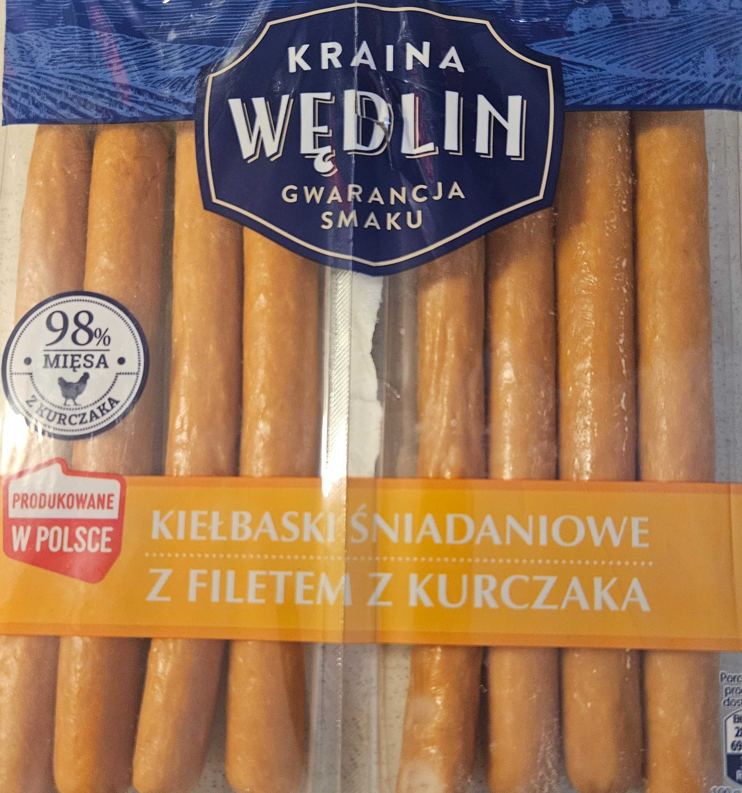 Kiełbaski śniadaniowe z filetem z kurczaka 