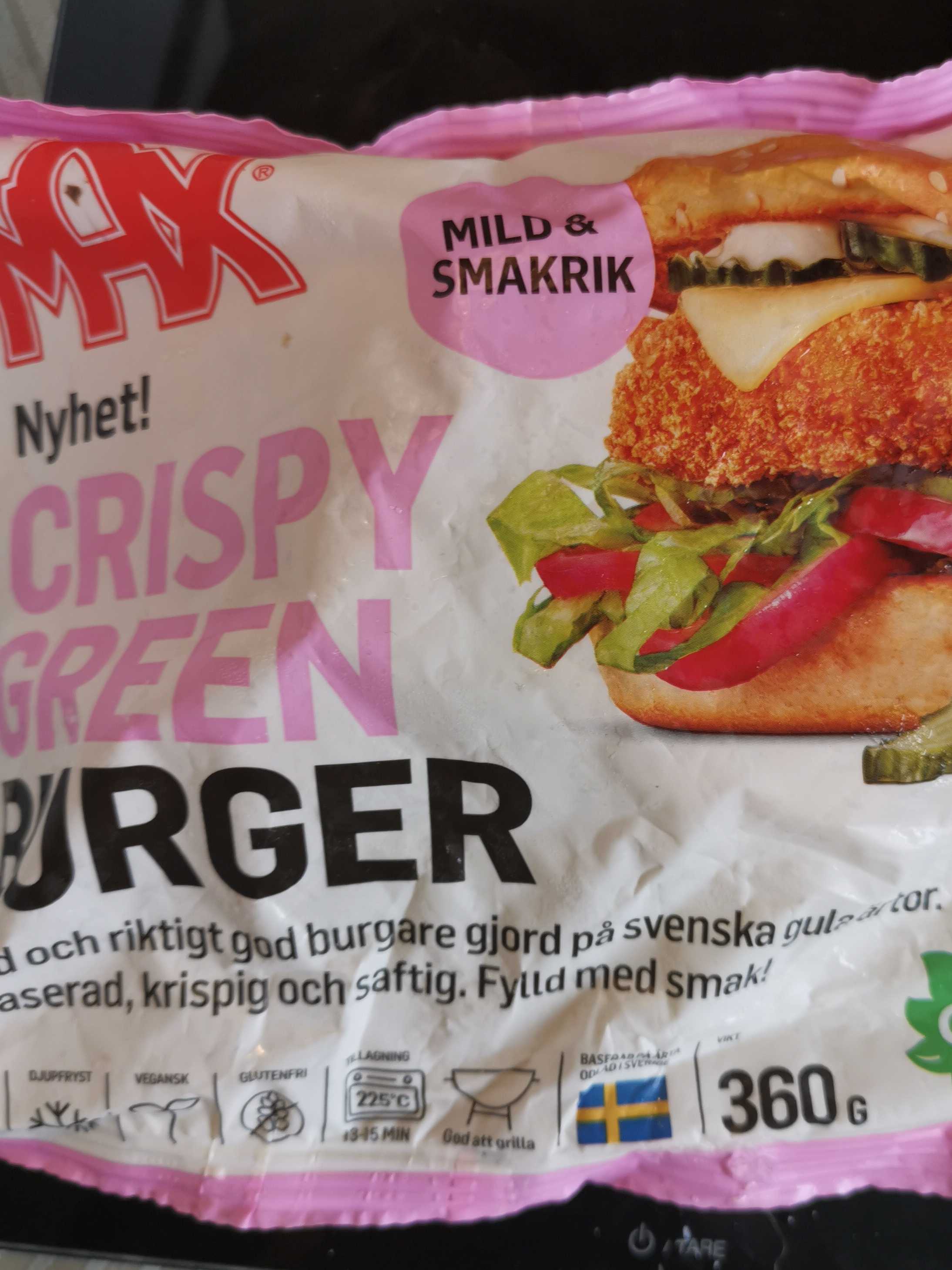 Crispy green burger mild