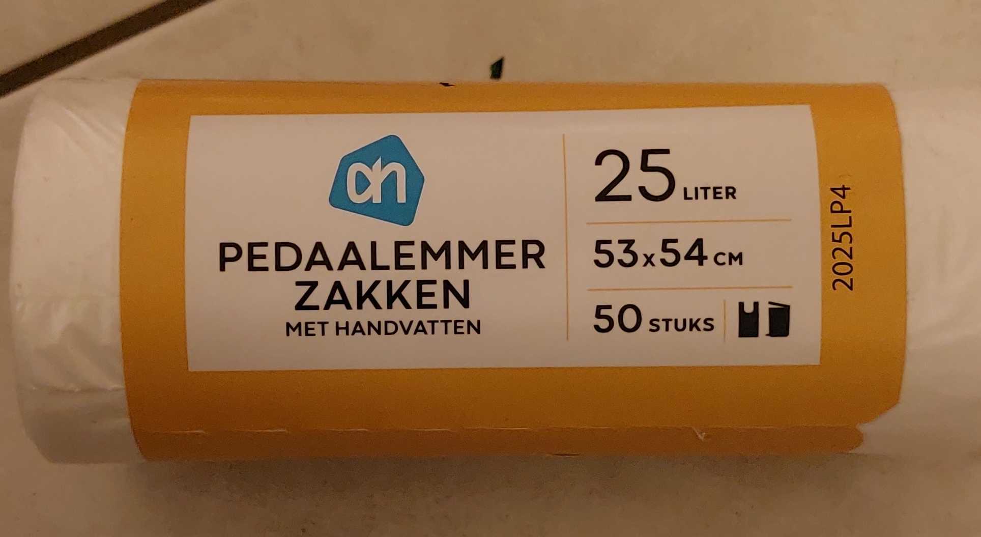Pedaalemmer zakken met handvatten 25 l