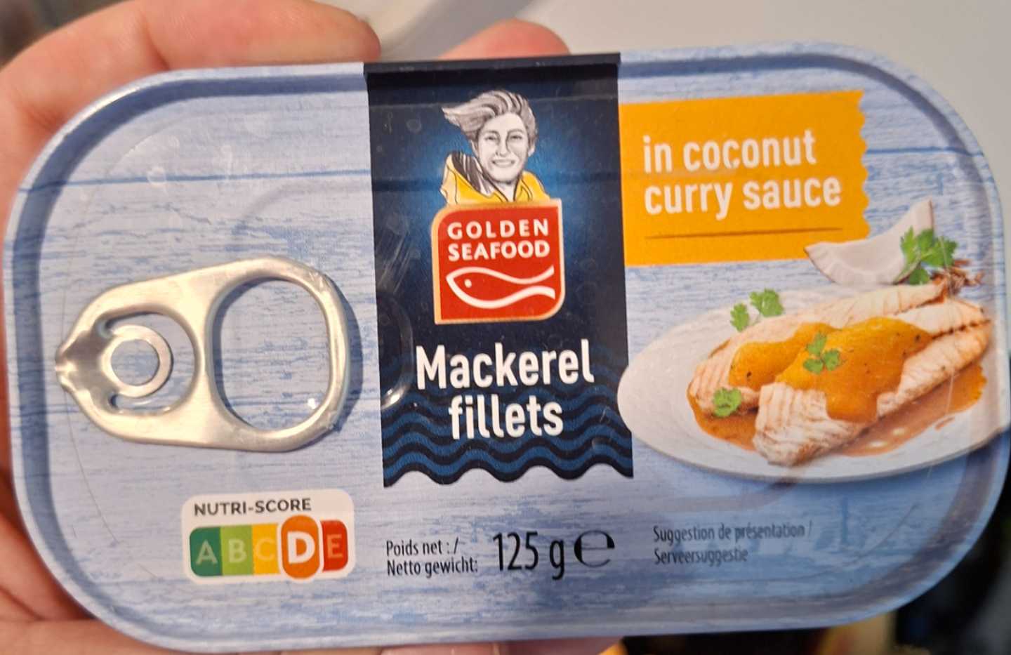 Makreel filet in coconut curry sauce