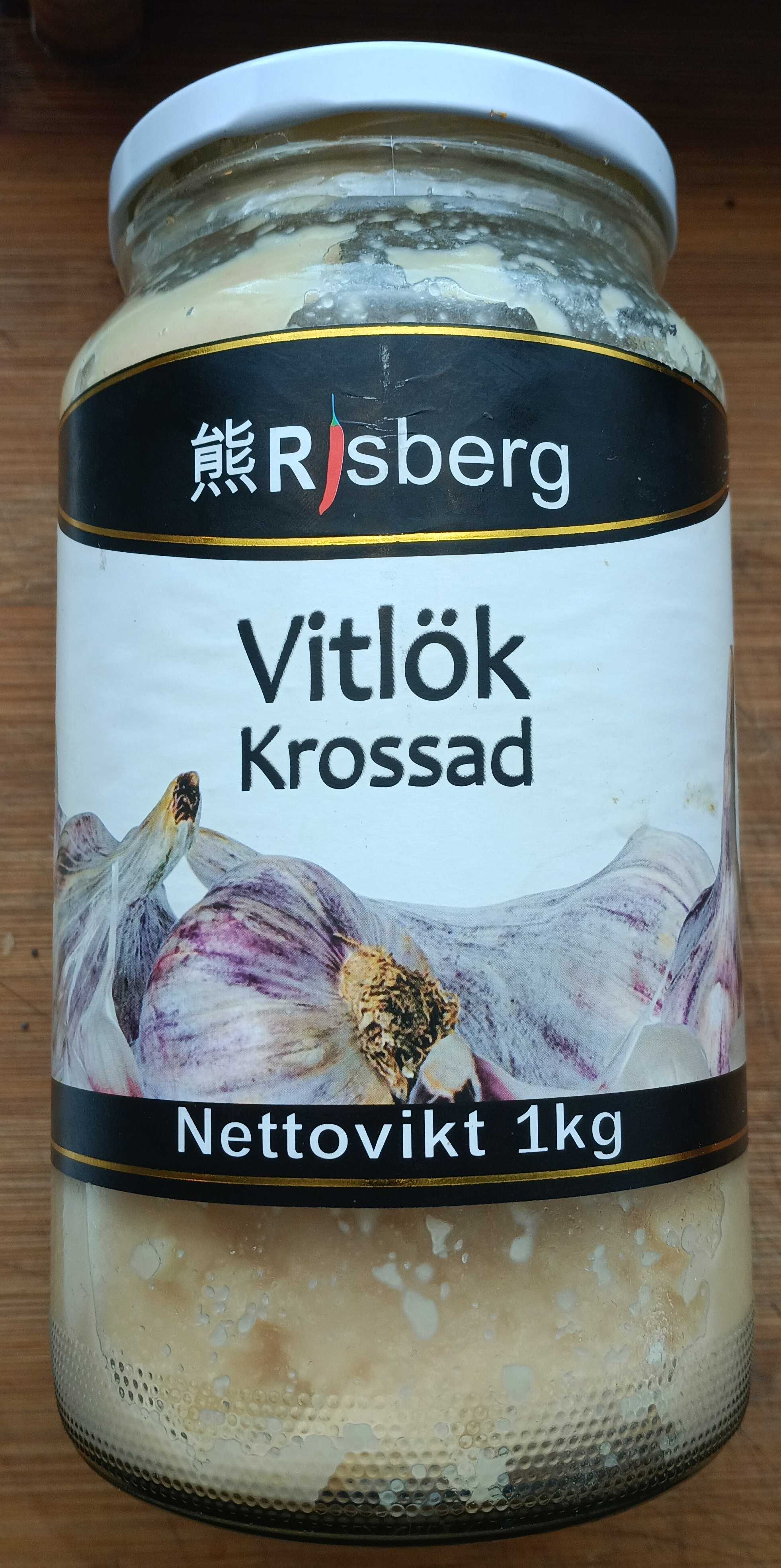 Vitlök krossad