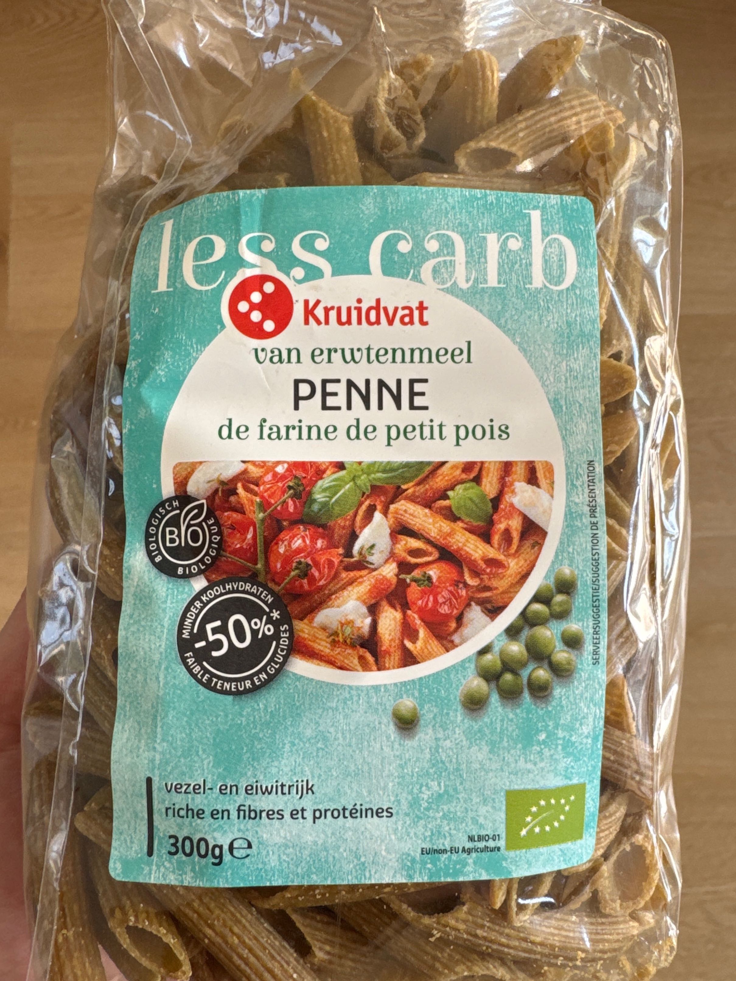 Penne van erwtenmeel