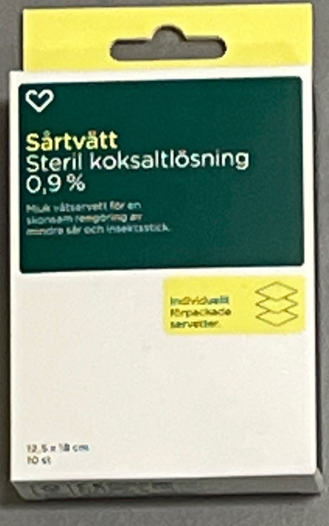Sårtvätt Steril koksaltlösning 0.9% x10st