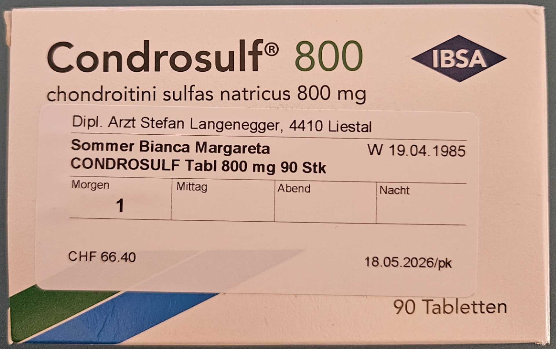 Condrosulf 800 (800 mg) - IBSA