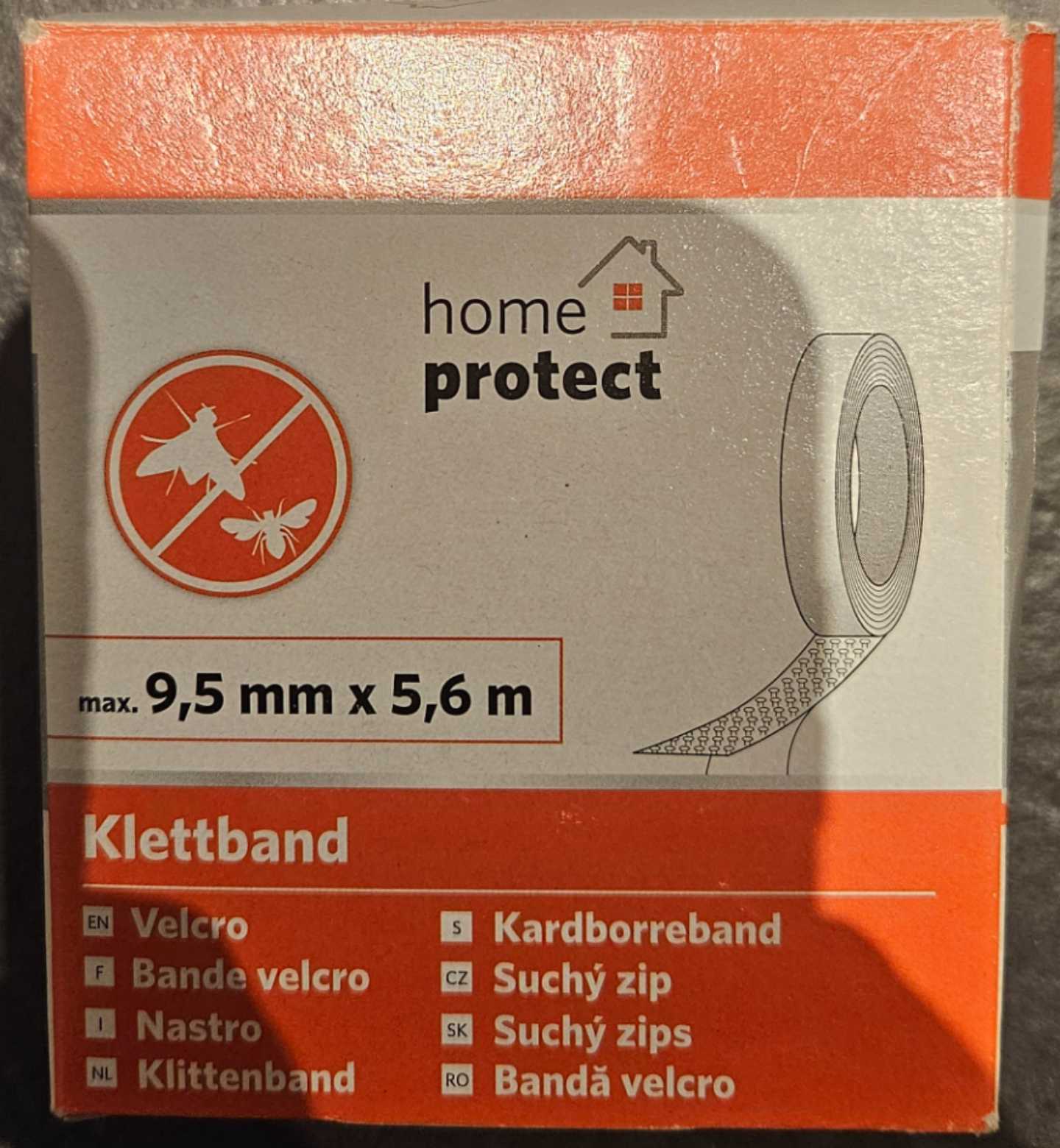 Klettband für Fliegengitter max. 9,5 mm x 5,6 m - Home Protect