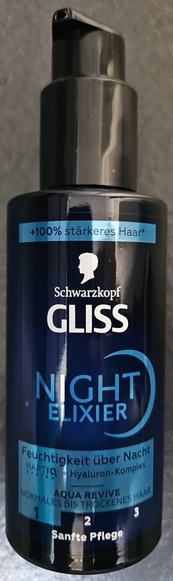 Hair Repair Night Elixier Feuchtigkeit über Nacht Sanfte Pflege - Schwarzkopf Gliss